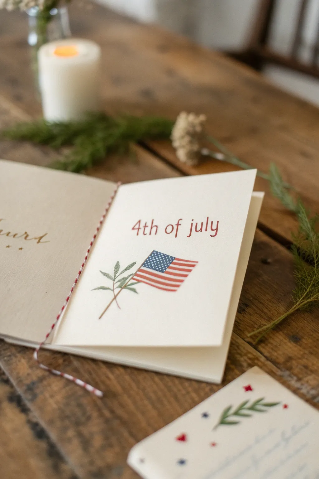 Add a personal touch to your celebrations with a heartfelt 4th of July card, crafted with love and simplicity.