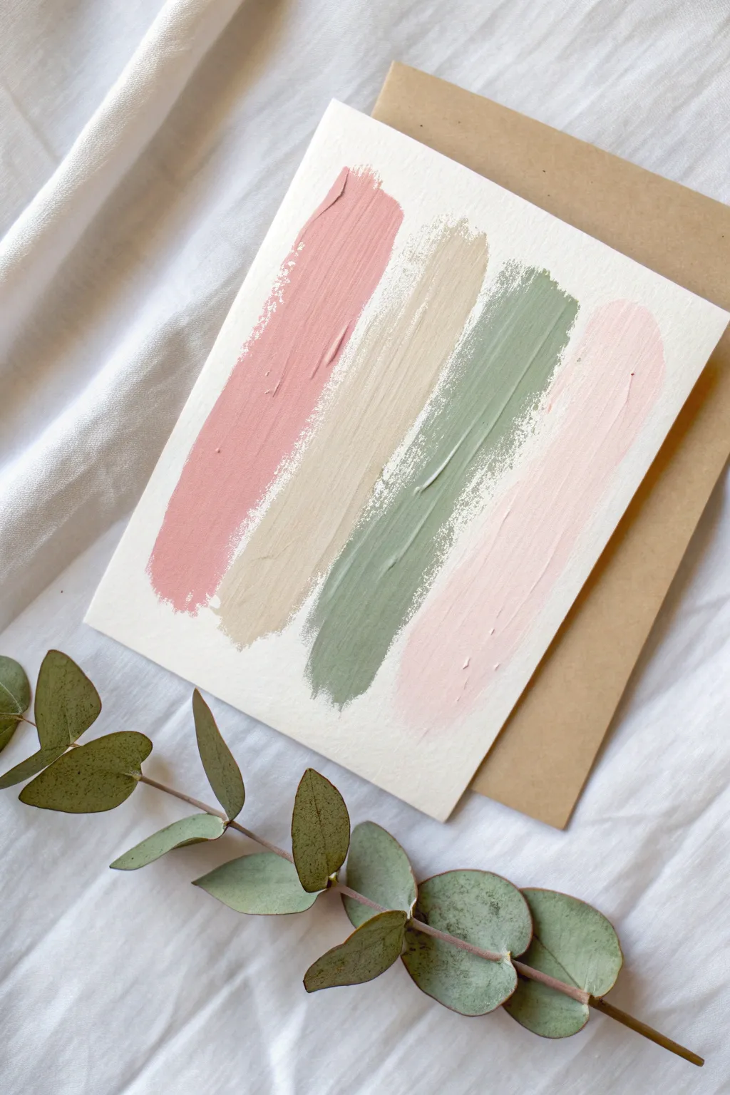 Elevate your love notes with bold, textured paint strokes for a touch of artistry and charm.