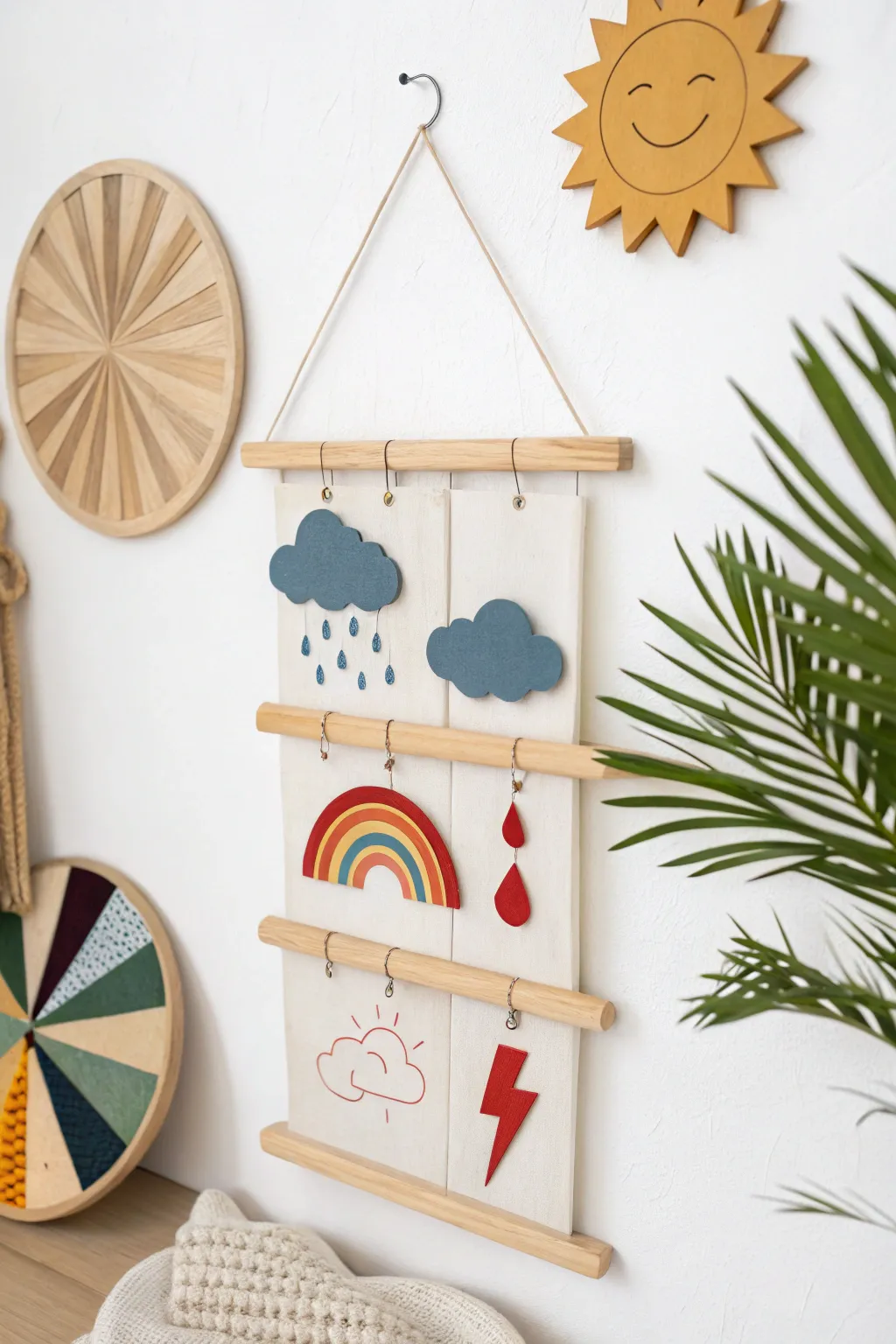 Visualize the storm: A hands-on weather chart blending minimalist design with Boho charm.