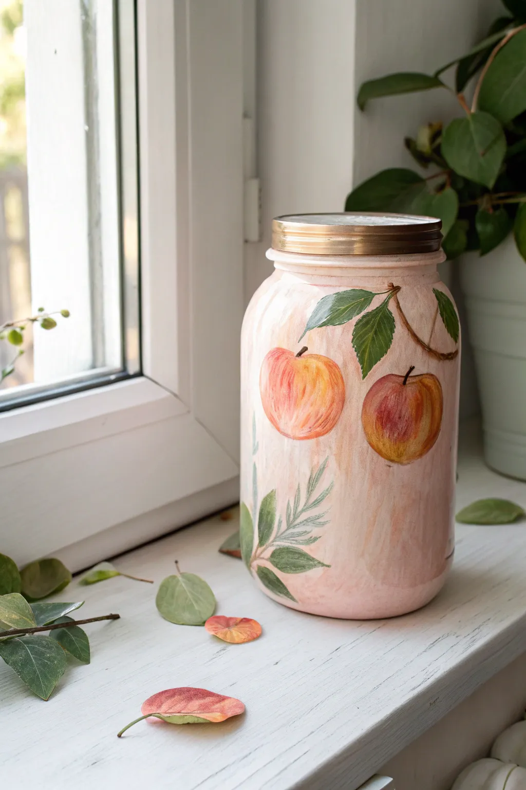 Add a splash of fruity charm to your kitchen with this delightful peach-inspired jar, perfect for storing snacks with style.