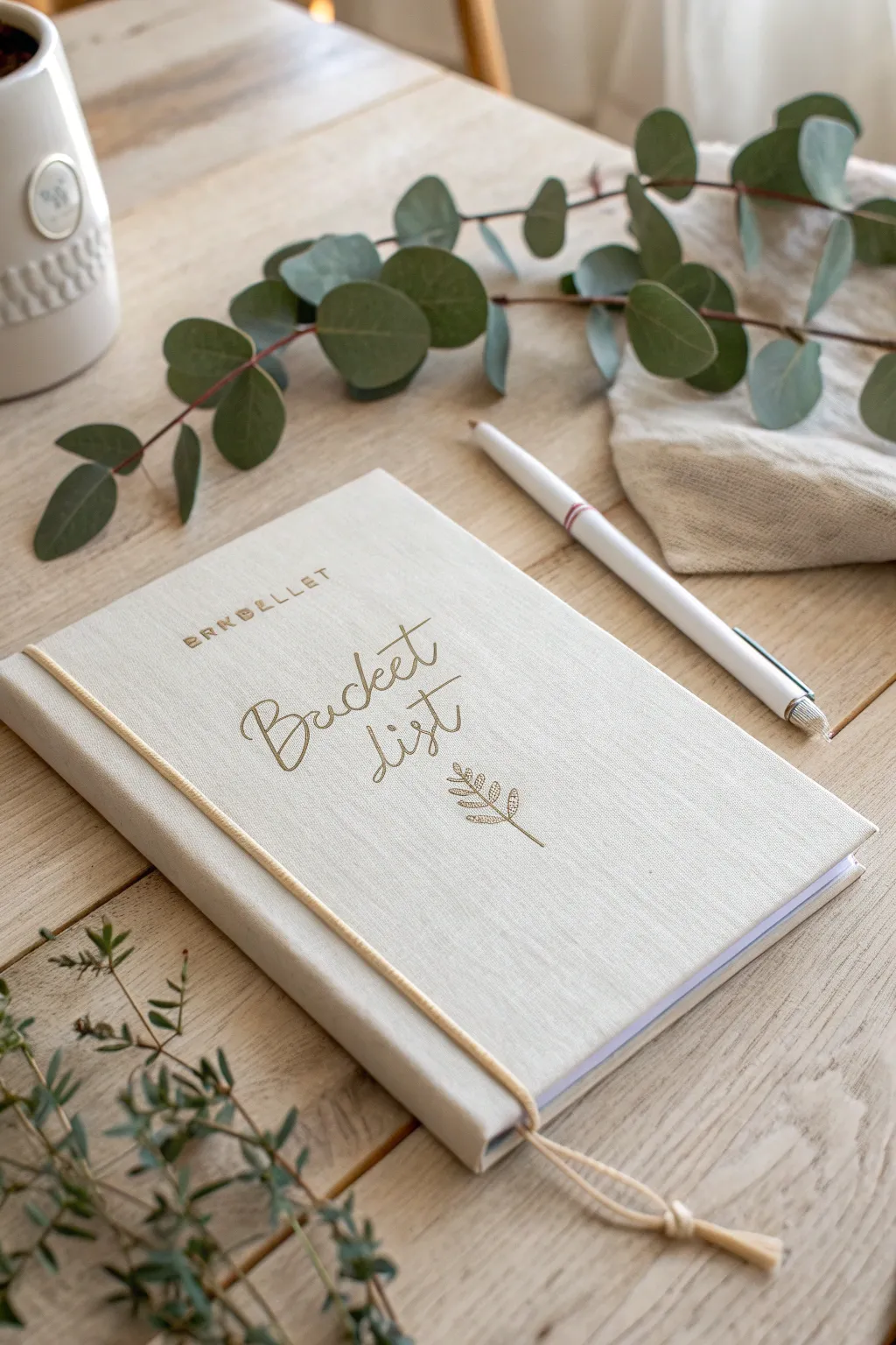 Capture your dreams in style with a chic bucket list journal. 🌿✨ #DreamBig #MinimalistBeauty