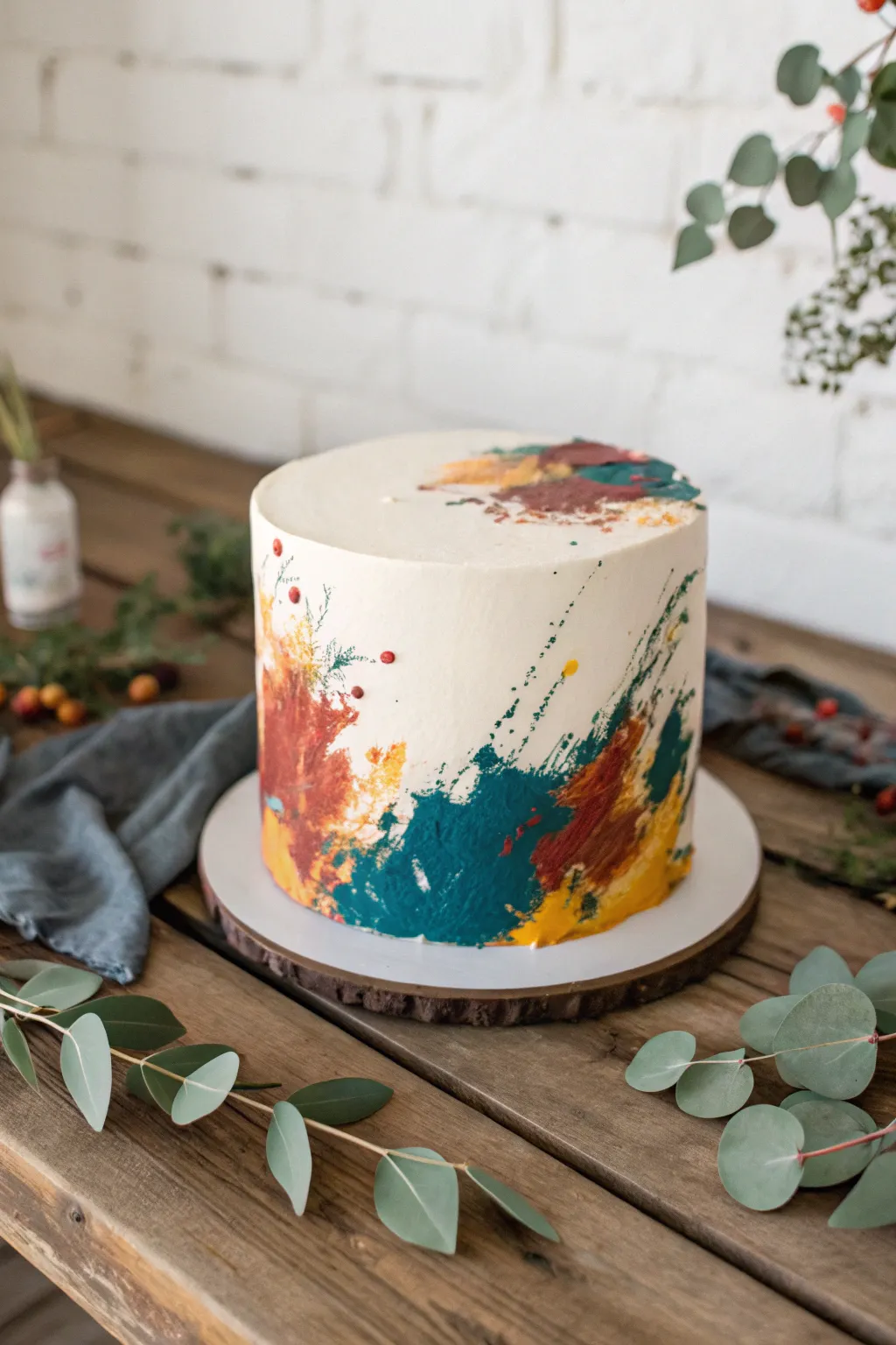 Unleash your inner artist with this abstract art-inspired cake. Let colors dance freely and make a bold statement!