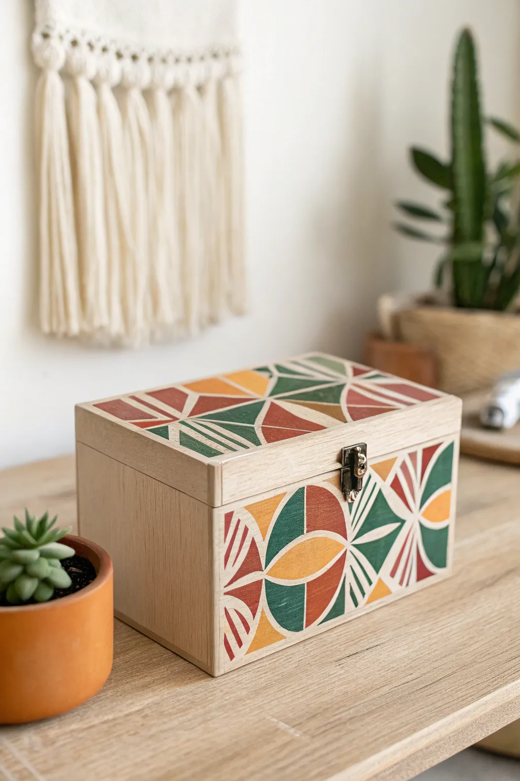 Transform your space with an eco-friendly touch—upcycled wooden box, where sustainability meets style.