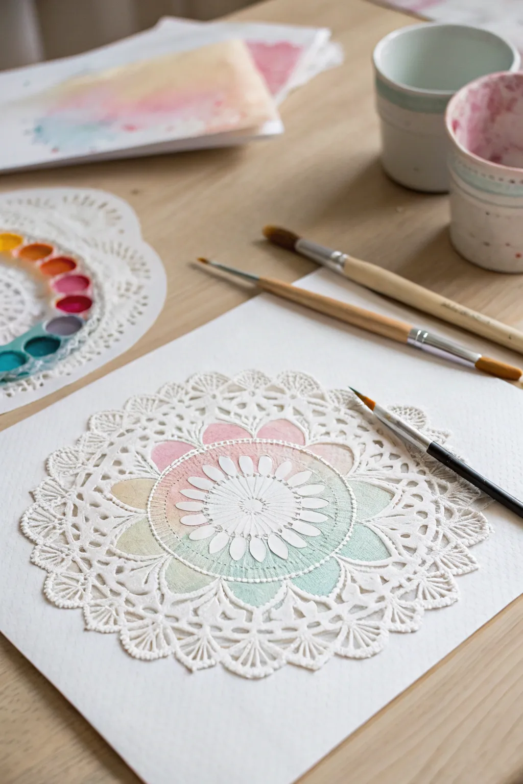 Transform your space with the elegance of doily art. Simple, yet stunning.
