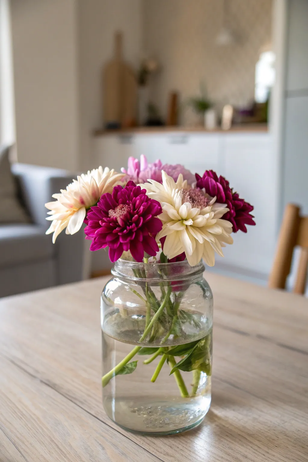 Elevate your table setting with a floating flower petal centerpiece – where simplicity meets elegance.