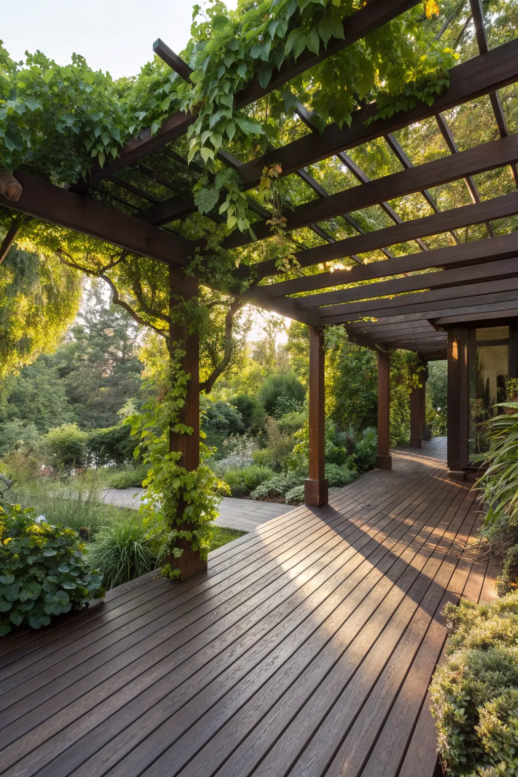 Nature's Embrace: Where Deck Meets Garden Oasis