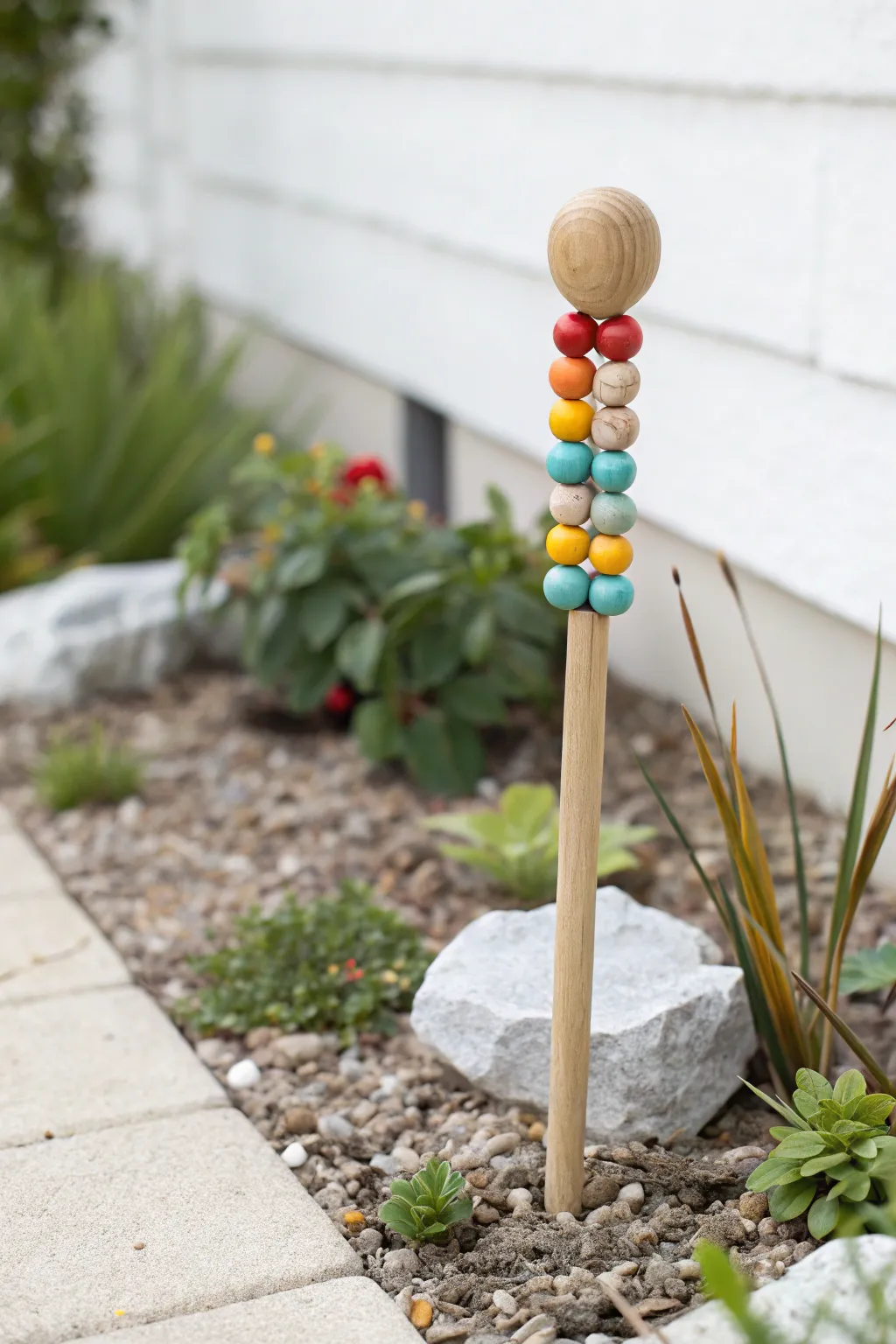 Add a splash of whimsy to your garden with these charming pony bead garden stakes!