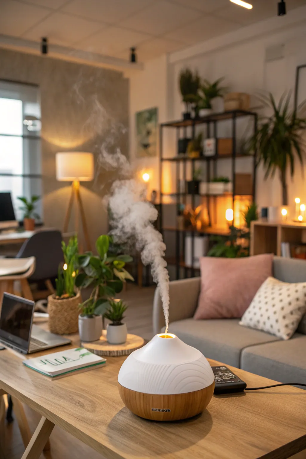 Aromatherapy enhances the atmosphere and boosts productivity.