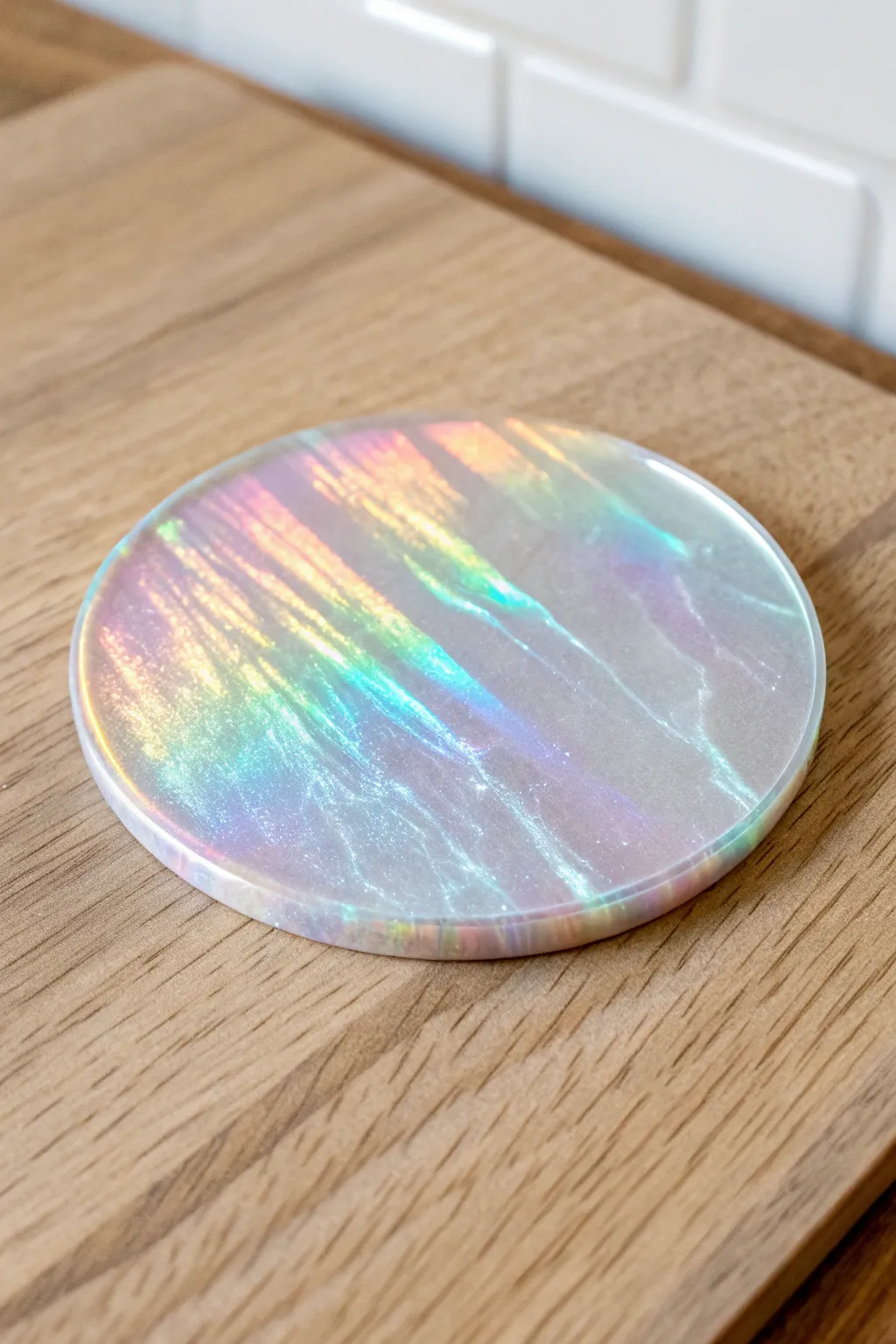 Elevate your table setting with the magical allure of holographic resin coasters.