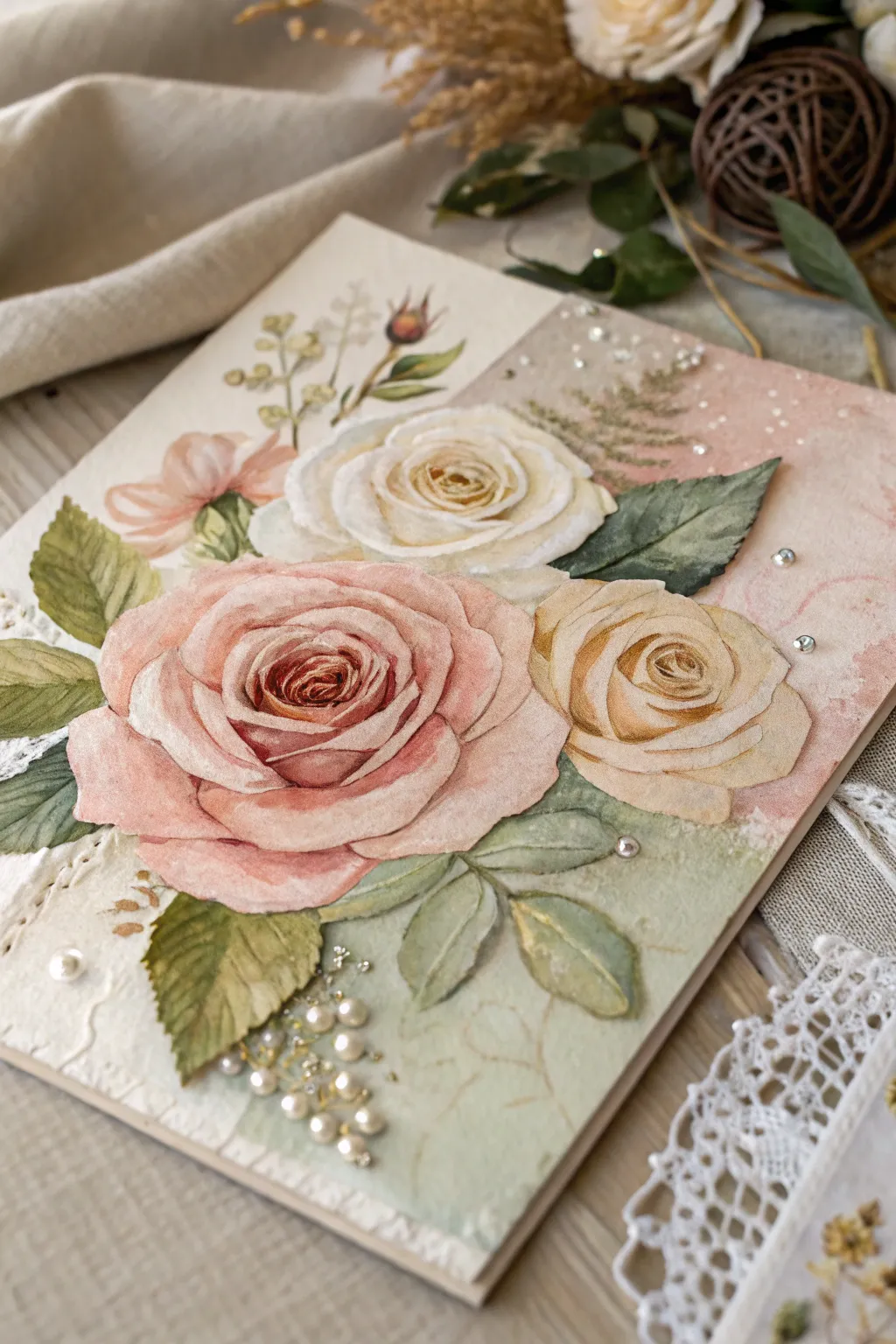 Discover the art of layered rose collages, where simplicity meets intricate beauty.