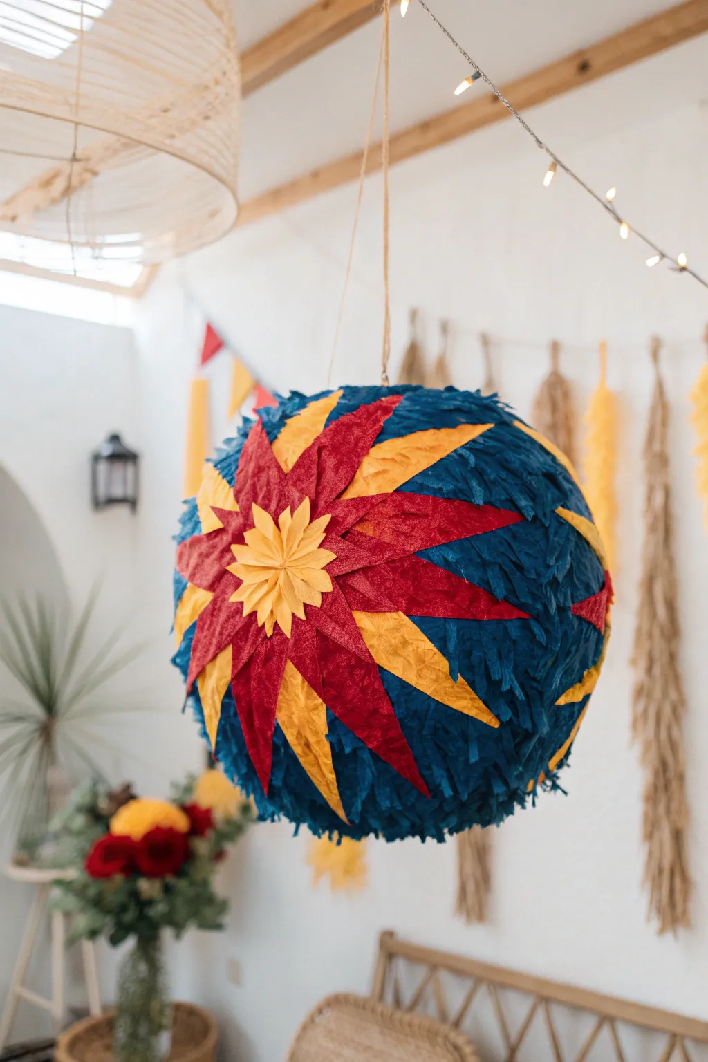 Ignite your party with a firework fantasy pinata, a bold statement of color and craft!