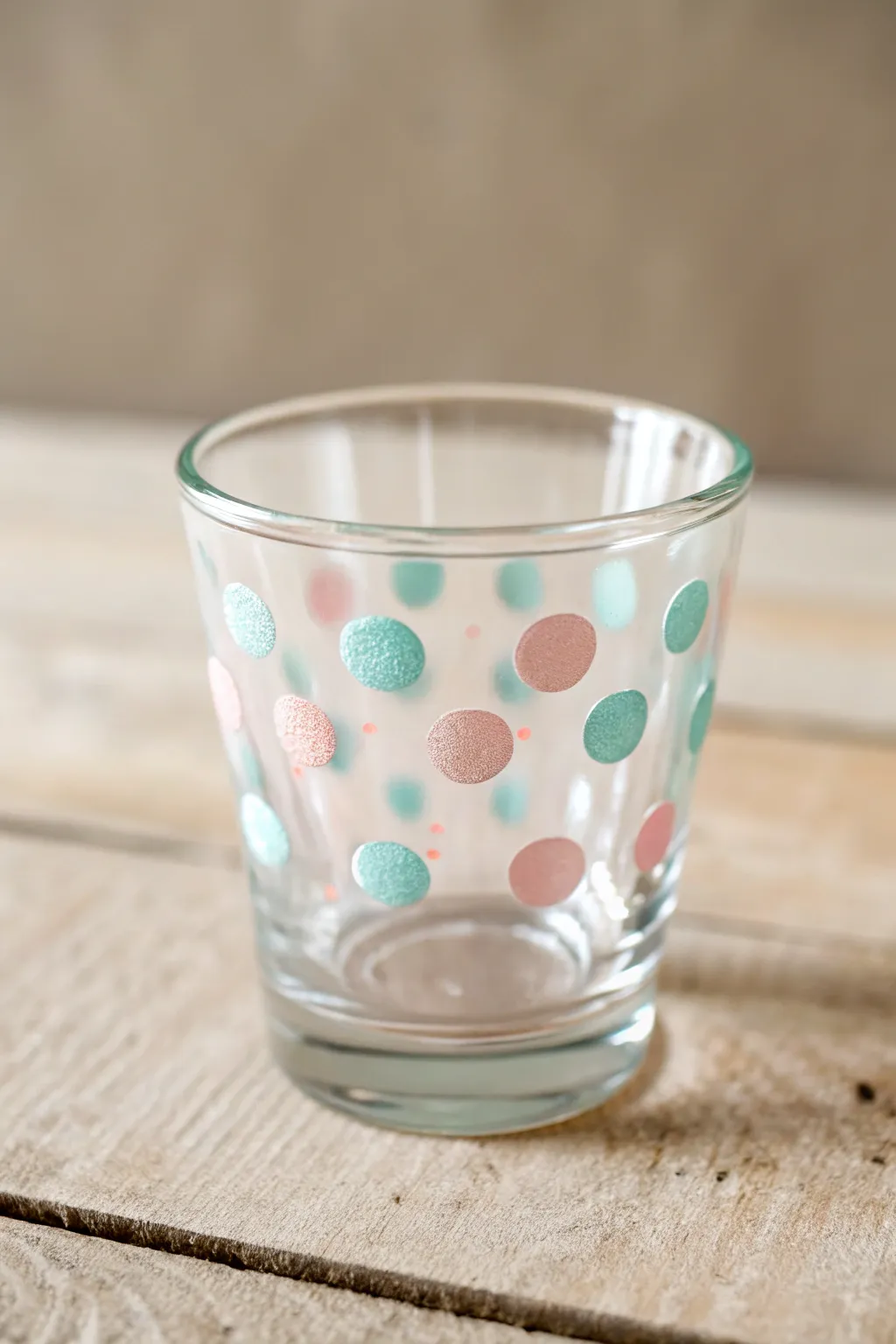 Add a playful elegance to your gatherings with these hand-painted whimsical polka dot shot glasses.