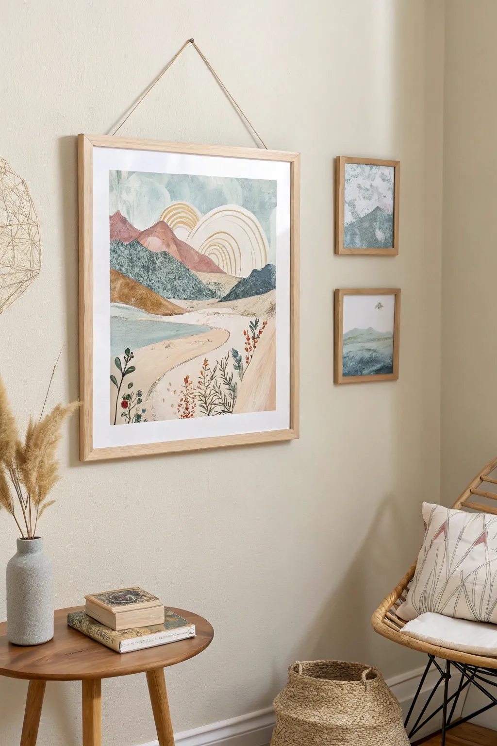 Add a personal touch to your home with minimalist wall art that tells a story.