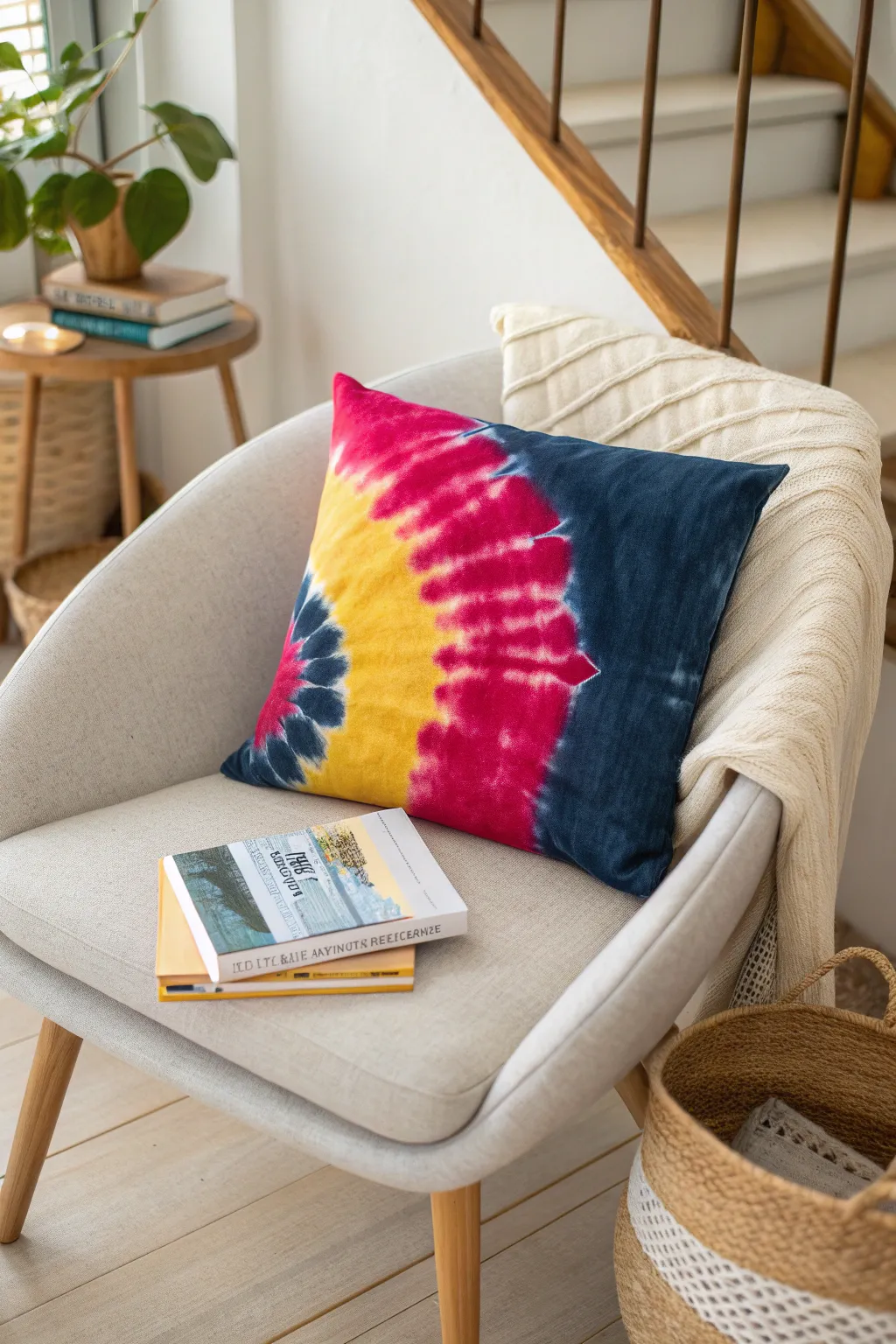 Dive into a world of color and stories with our tie-dye storytime setup. Perfect for a cozy, creative escape.