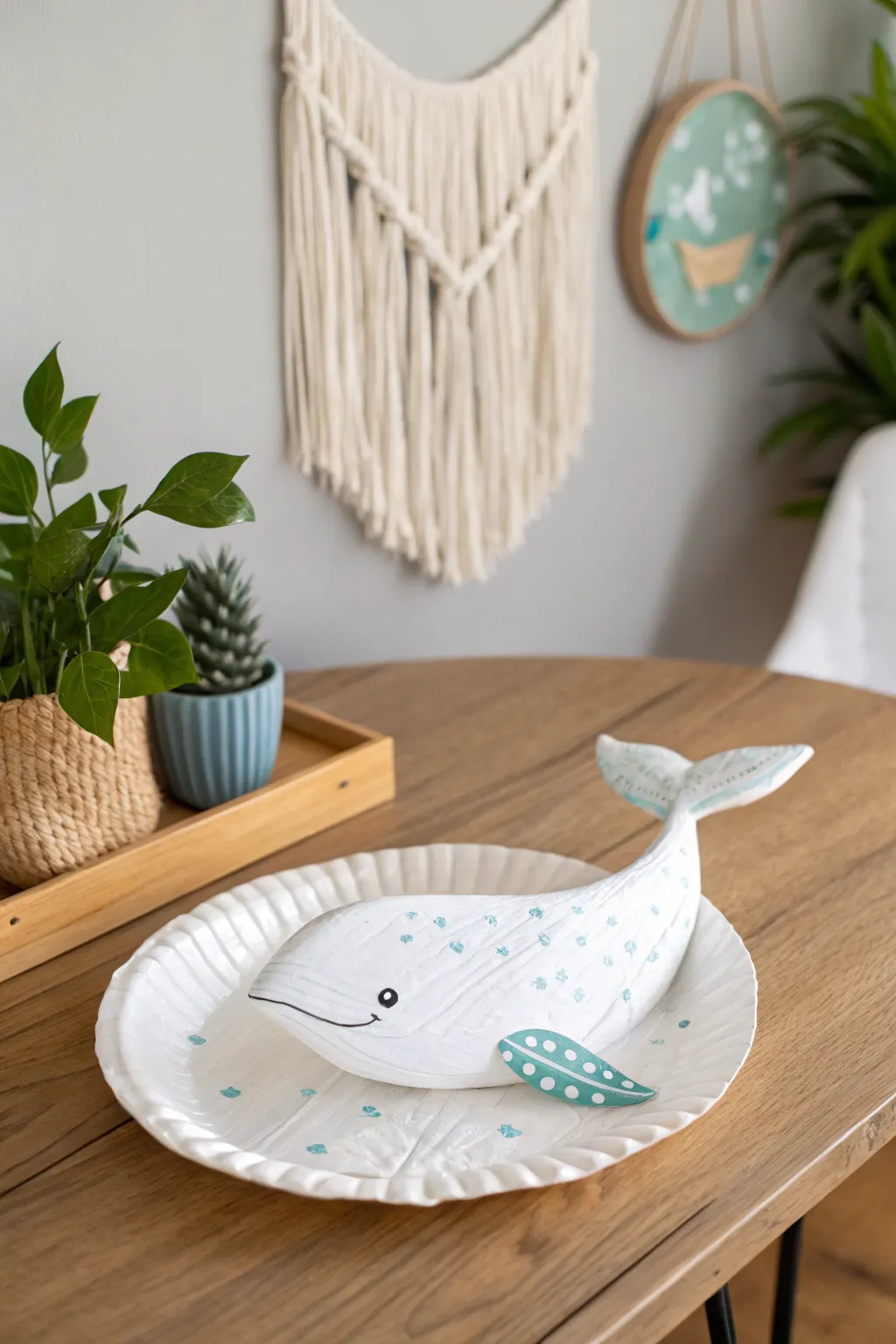 Dive into creativity with this charming rocking beluga whale craft, where simplicity meets the sea!