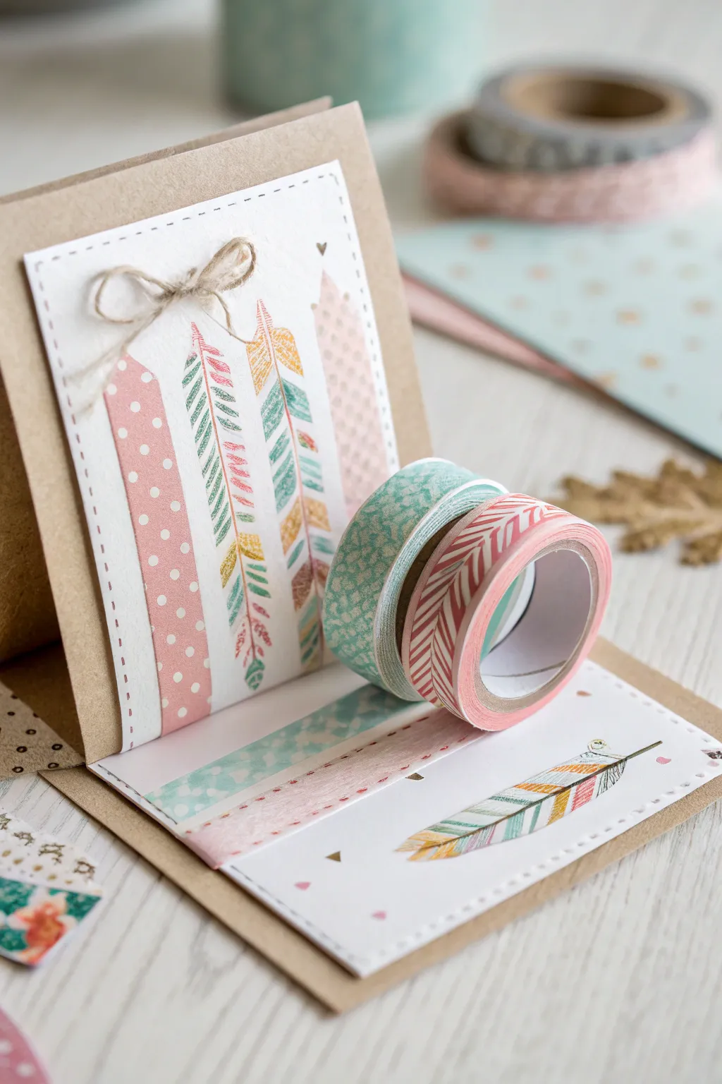 Add a playful twist to your cards with interactive washi tape elements!