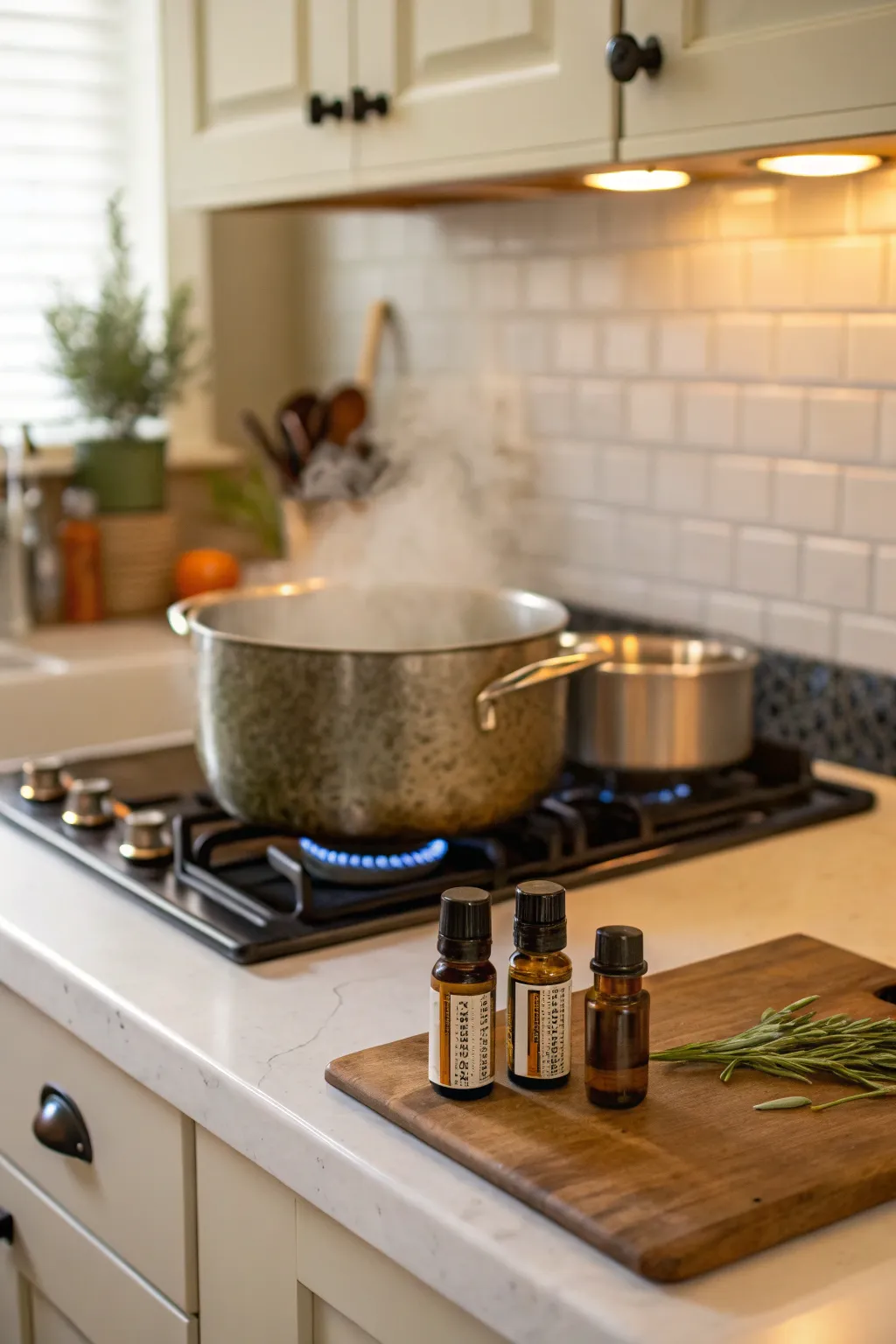 Enchanting scents fill the kitchen with mystical aromas.