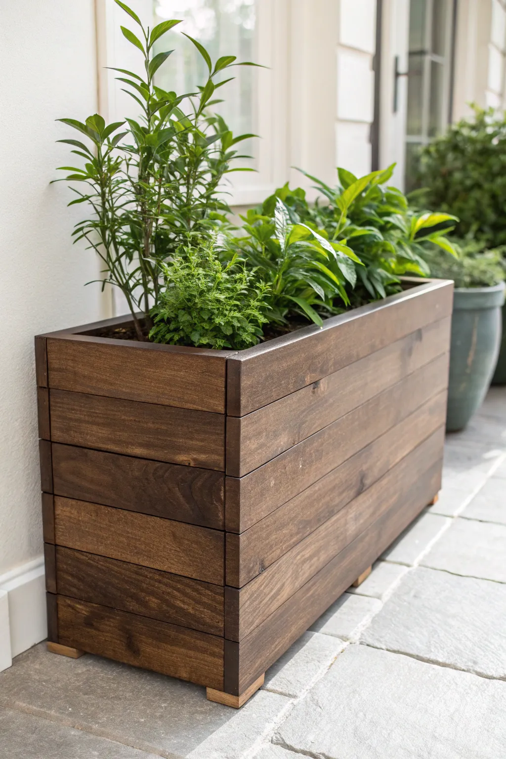 Elevate your space with the timeless charm of a handcrafted wooden planter box. Perfect for any stylish interior or patio.