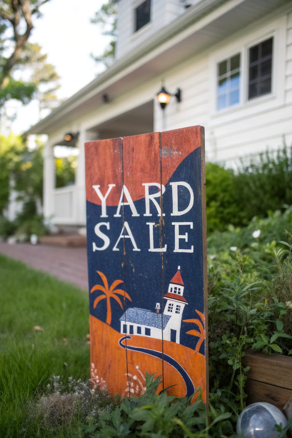 Bring local charm to your yard sale with a handcrafted sign that stands out!