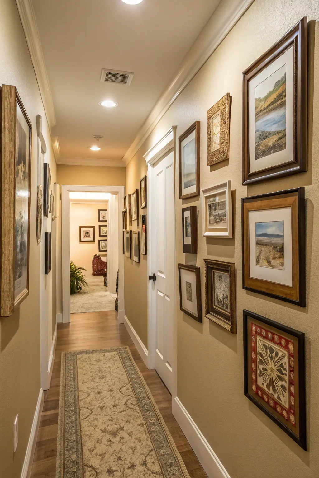 Craft a personal touch with a gallery wall of varied frames.