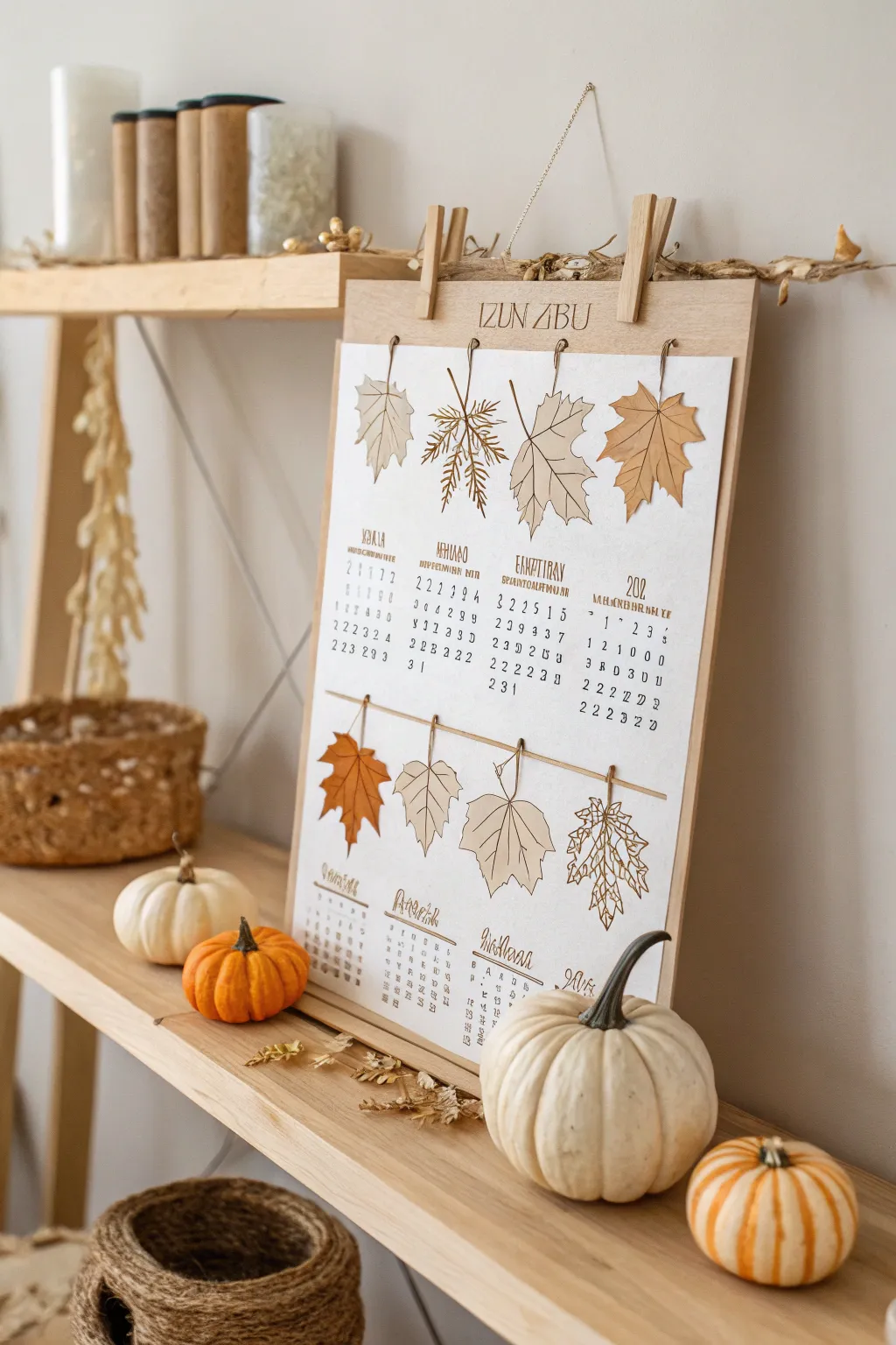 Embrace the cozy vibes of fall with this handcrafted seasonal surprise calendar. 🍂🎃 #ScandinavianDesign #BohoChic