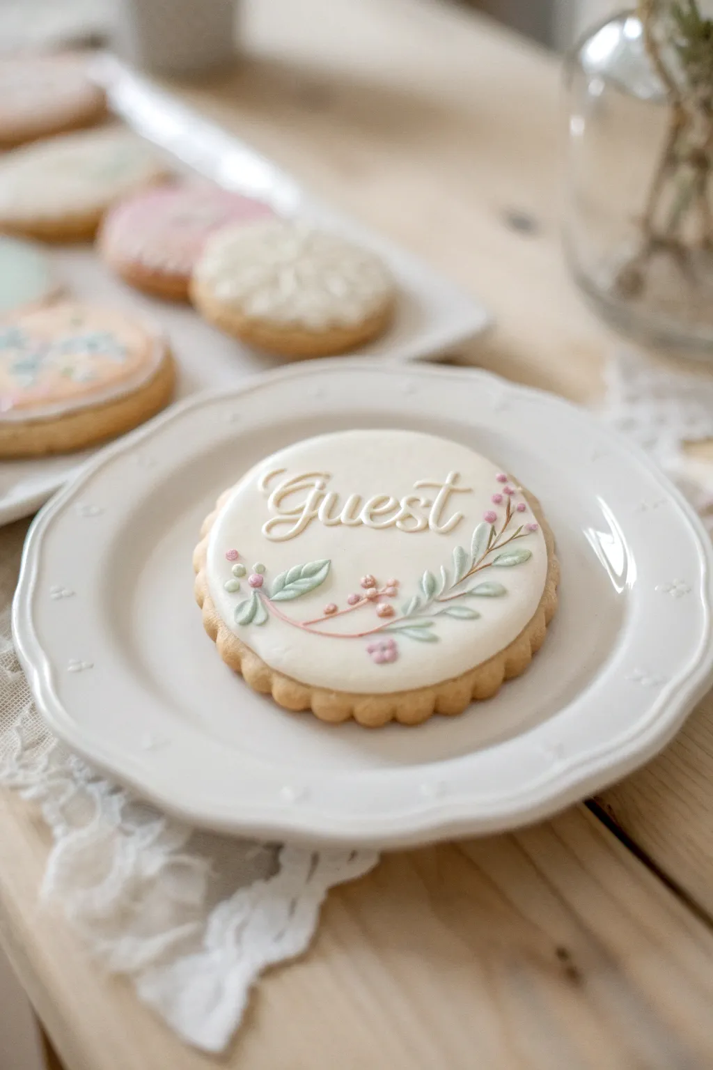 Sweetly personalized: A delightful touch to any party, these custom cookies are crafted with love and simplicity.