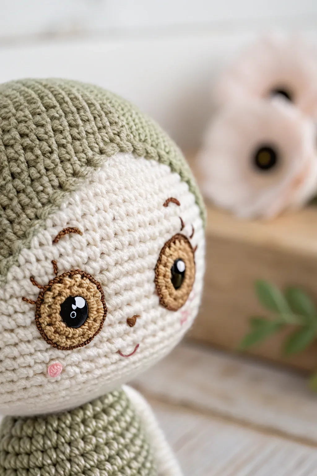 Delicate artistry: Hand-embroidered eyes add charm and personality to your amigurumi creations.