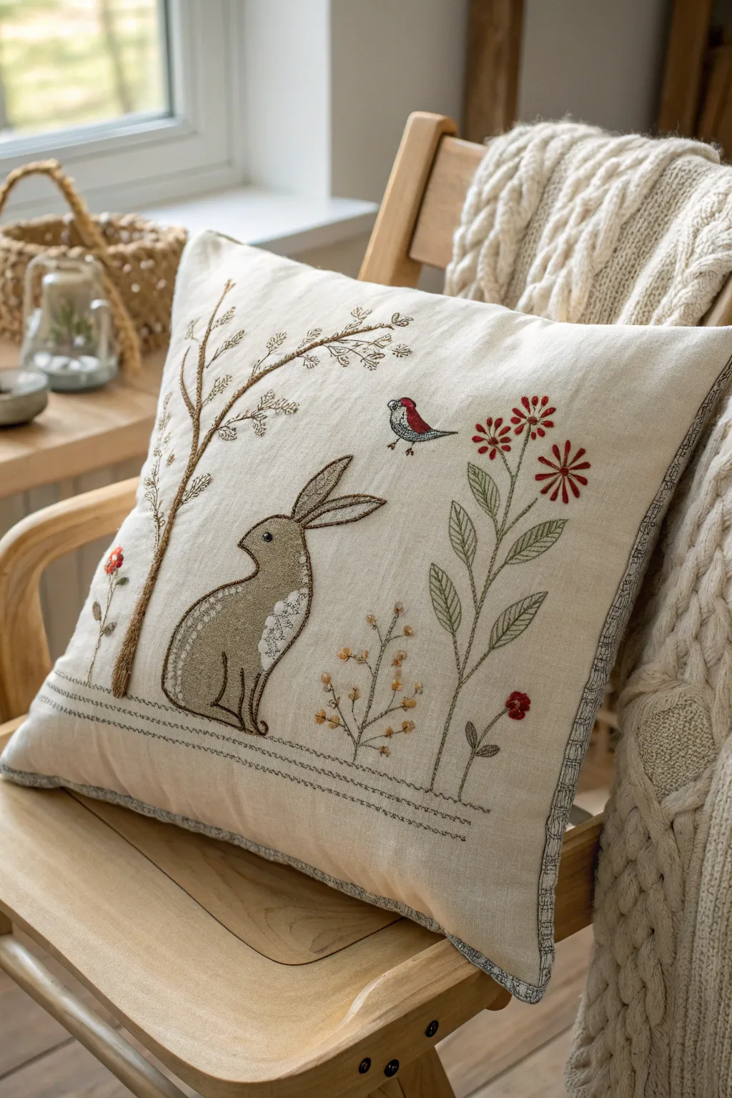 Add a touch of woodland whimsy to your decor with enchanting rabbit and bird motifs.