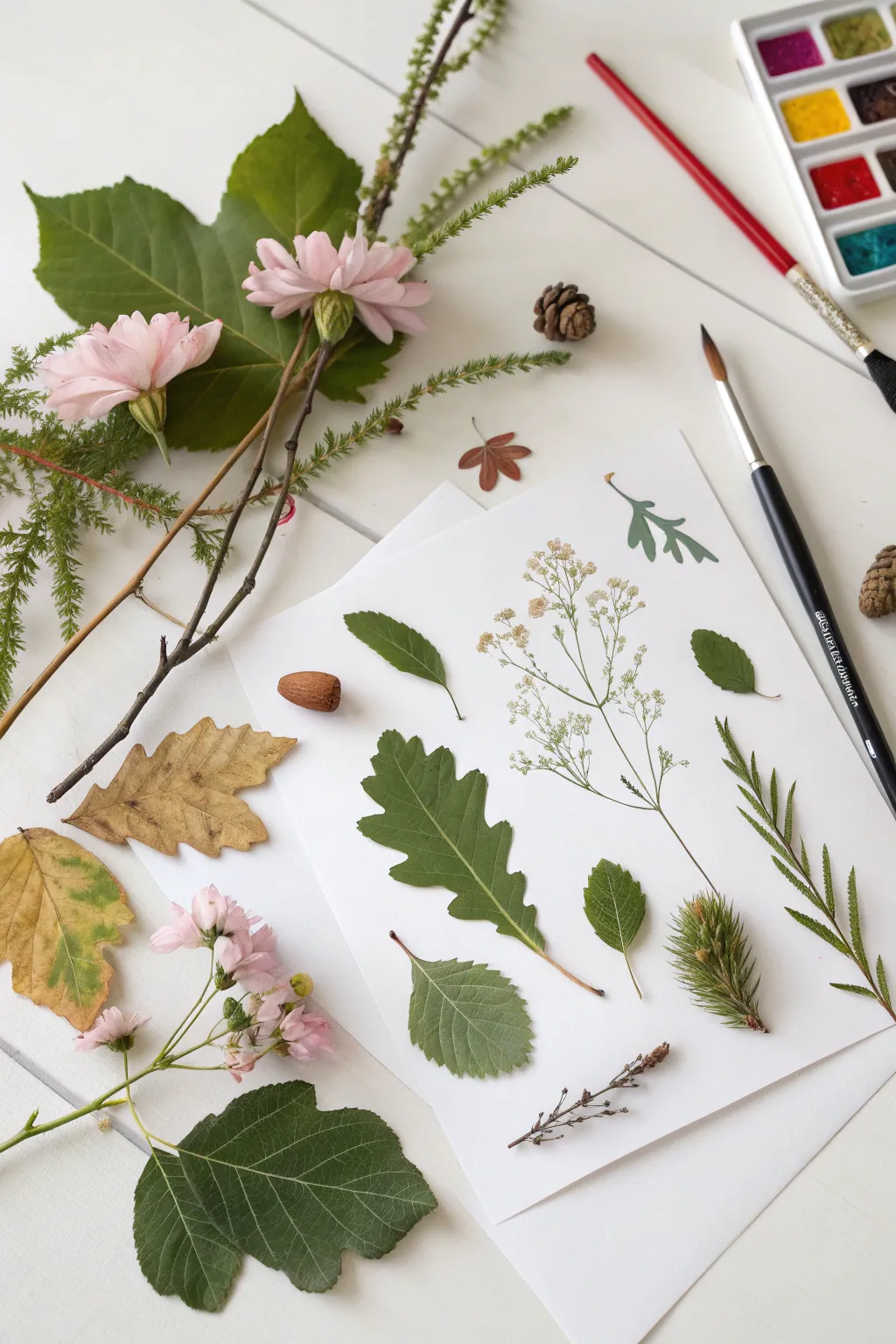 Embrace simplicity and natural beauty with this stunning nature collage. Perfect for adding a touch of Scandinavian elegance to your space!