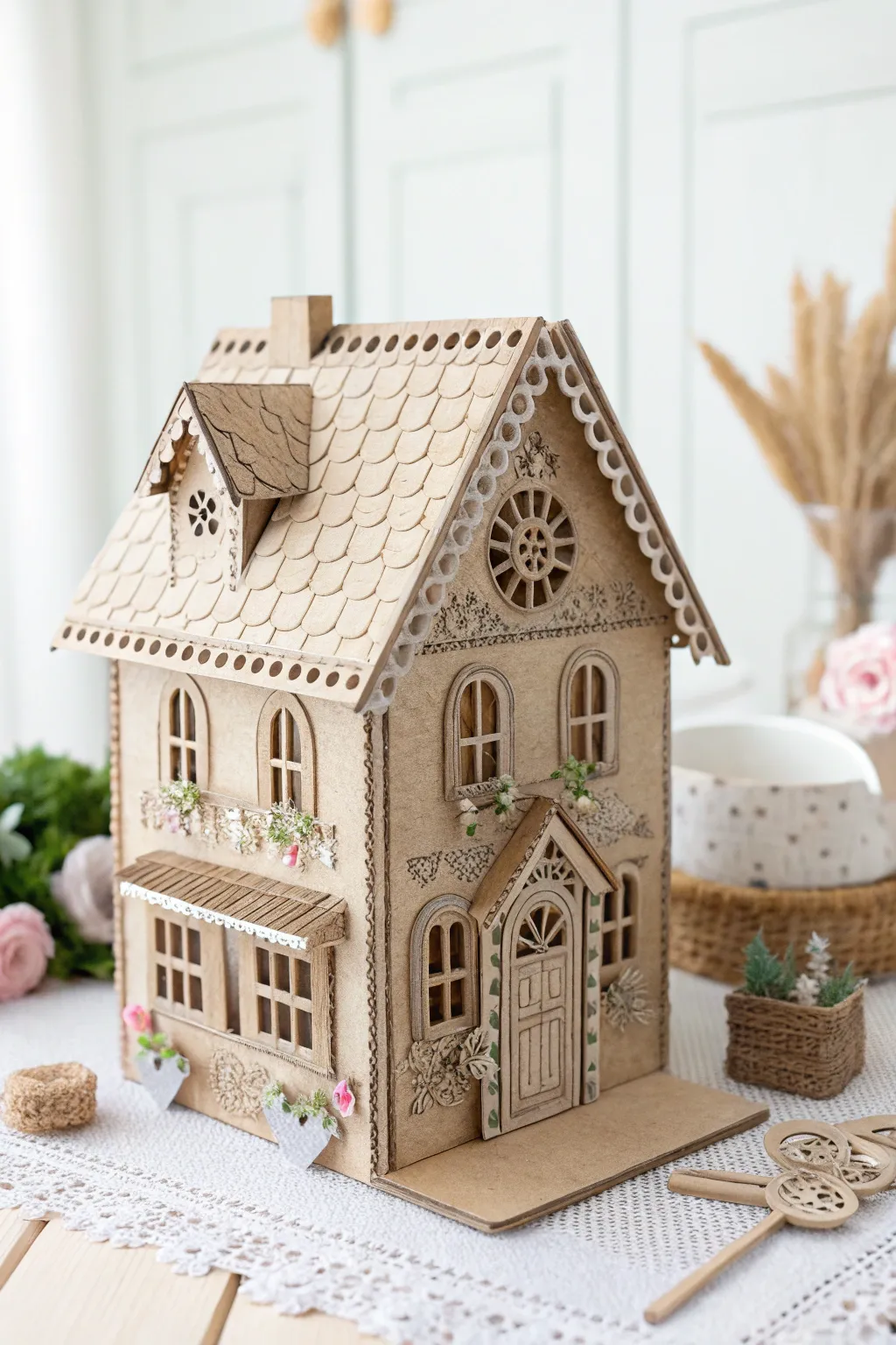 Create a cozy miniature family home, a perfect blend of creativity and personal touch.