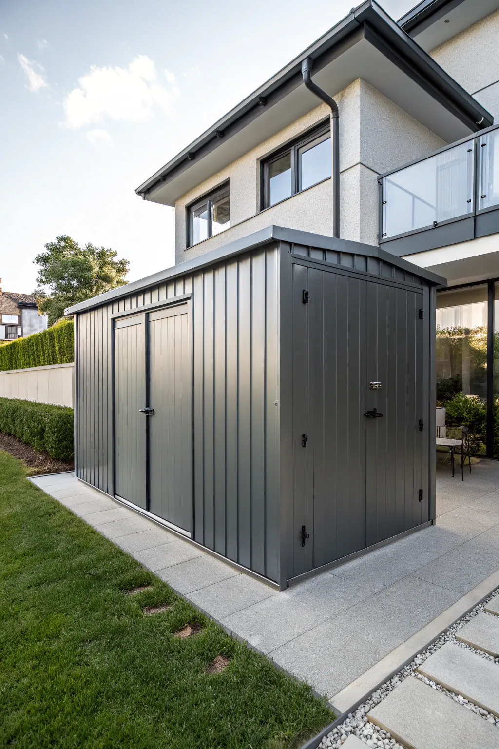 Elevate your outdoor space with a modern metal marvel that's as strong as it is stylish.