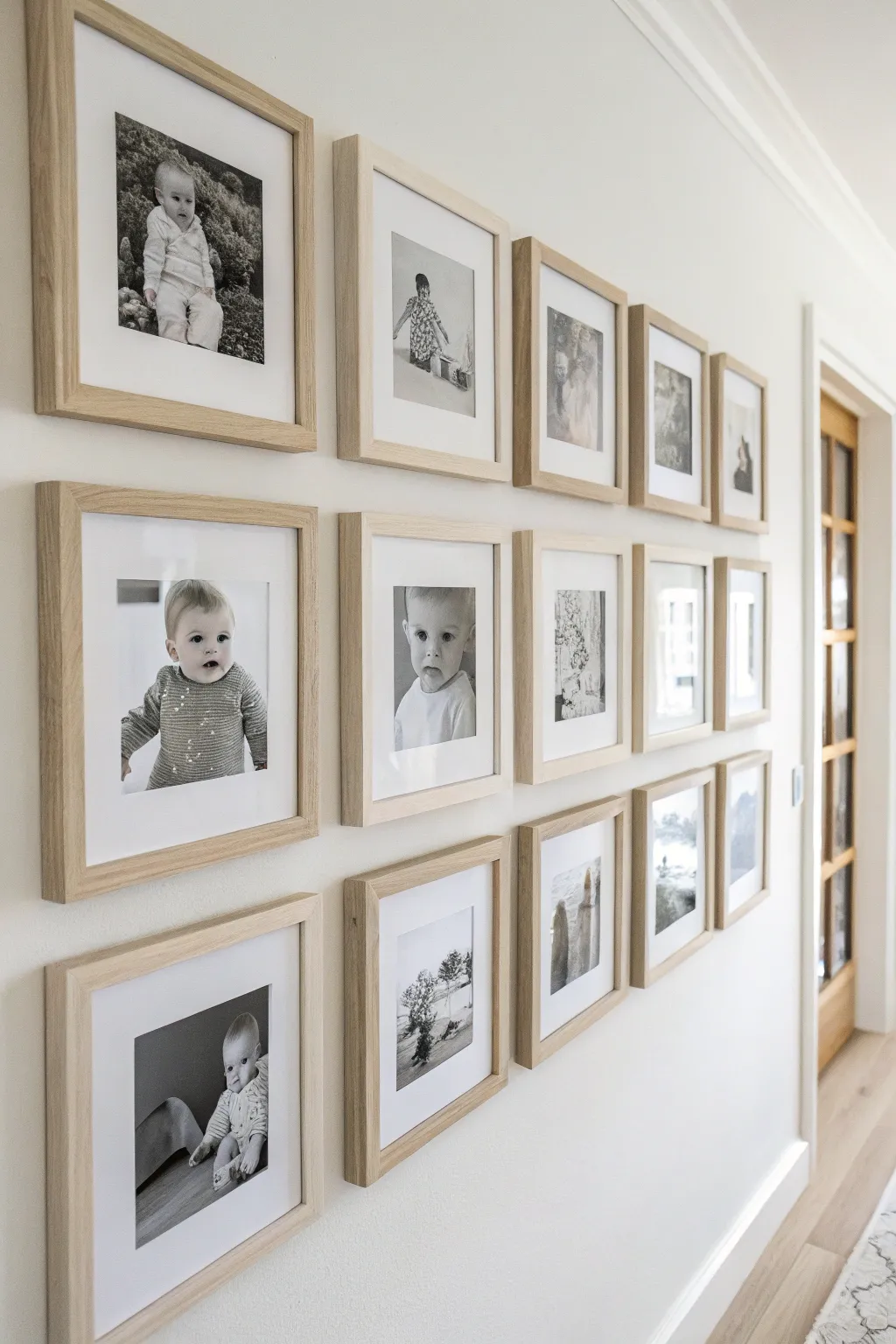 Black and White Elegance: A timeless touch for your nursery wall.