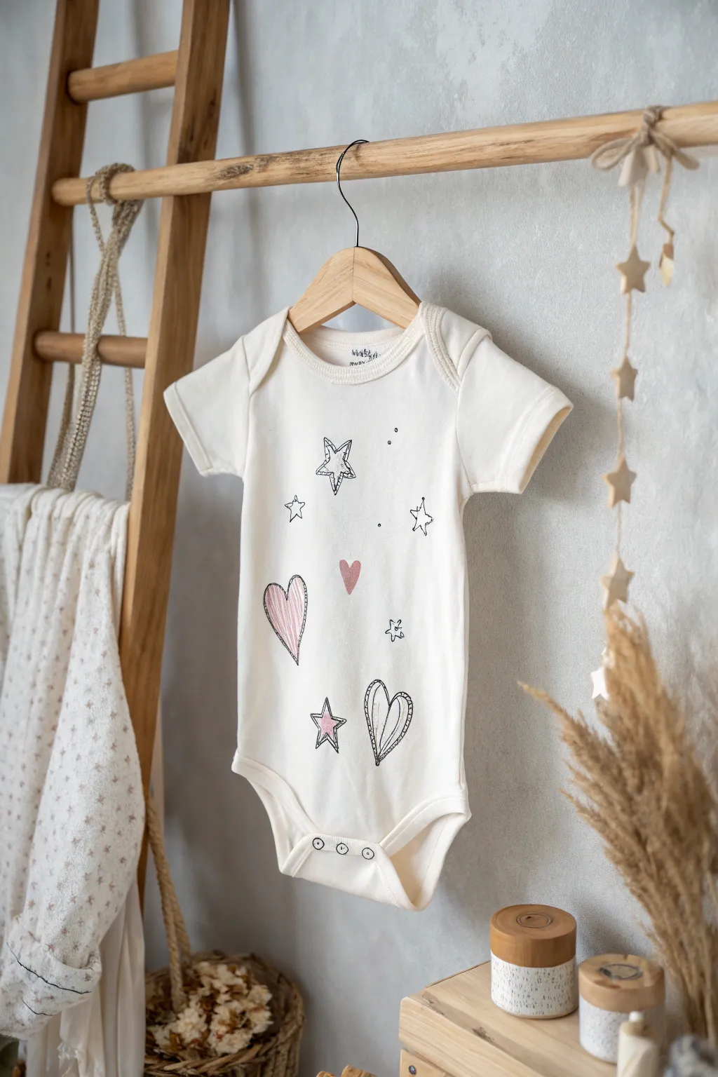 Transform tiny canvases into cherished keepsakes with hand-painted baby onesies. 🎨✨