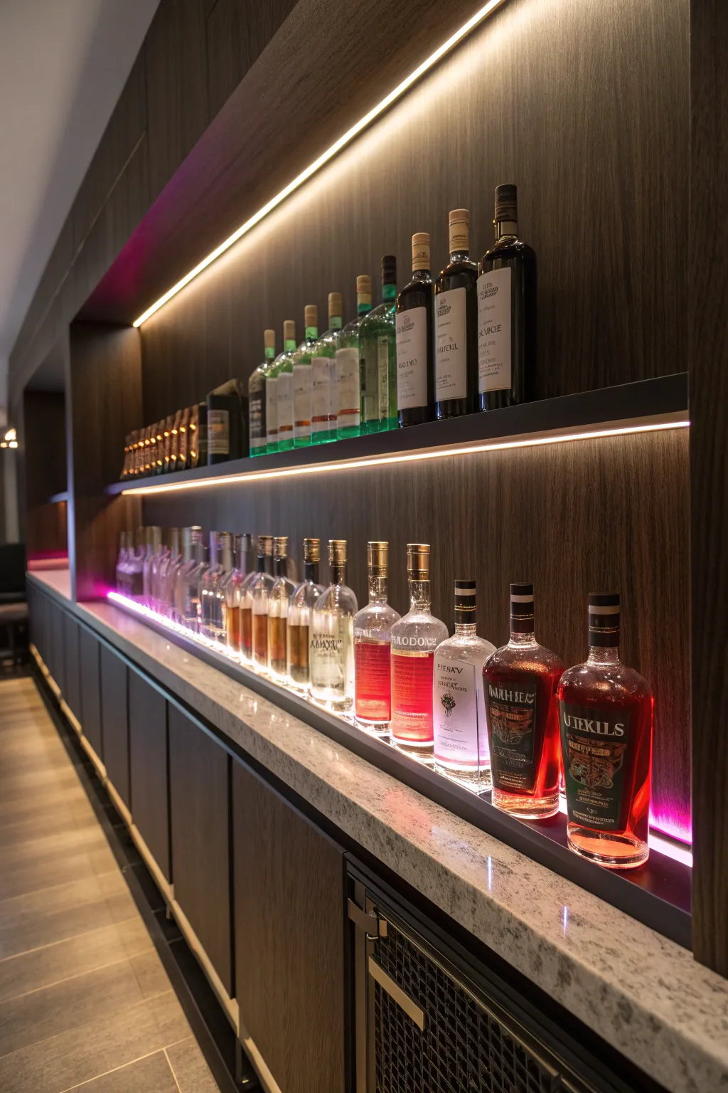 Elevate your home bar with the perfect blend of modern lighting and timeless craftsmanship.