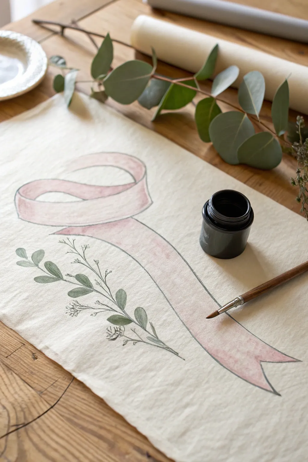 Discover the art of simplicity with a hand-drawn curved banner that adds a touch of inviting elegance to any space.