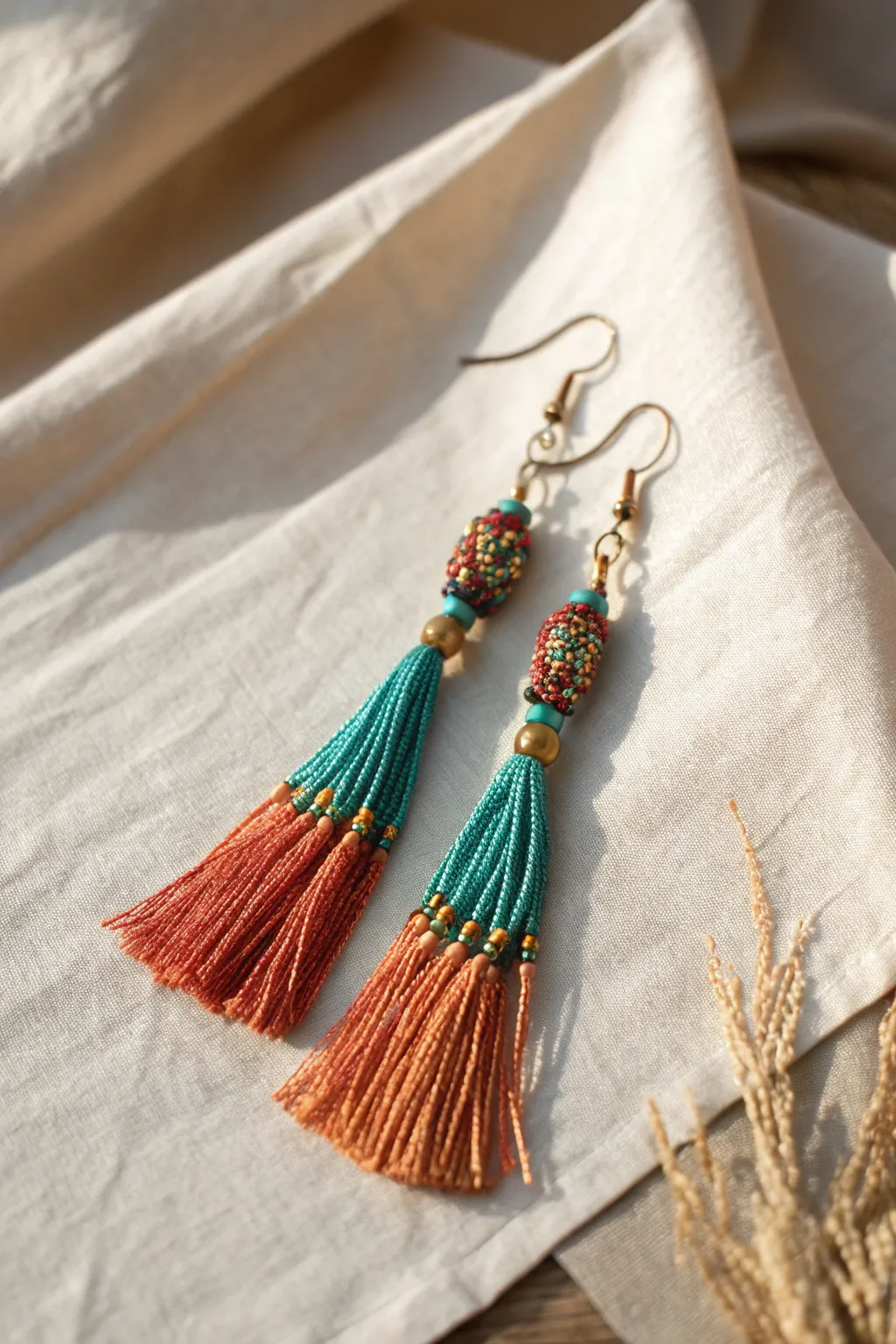 Elevate your style with these handcrafted boho tassel earrings, perfect for adding a touch of carefree elegance to any outfit.