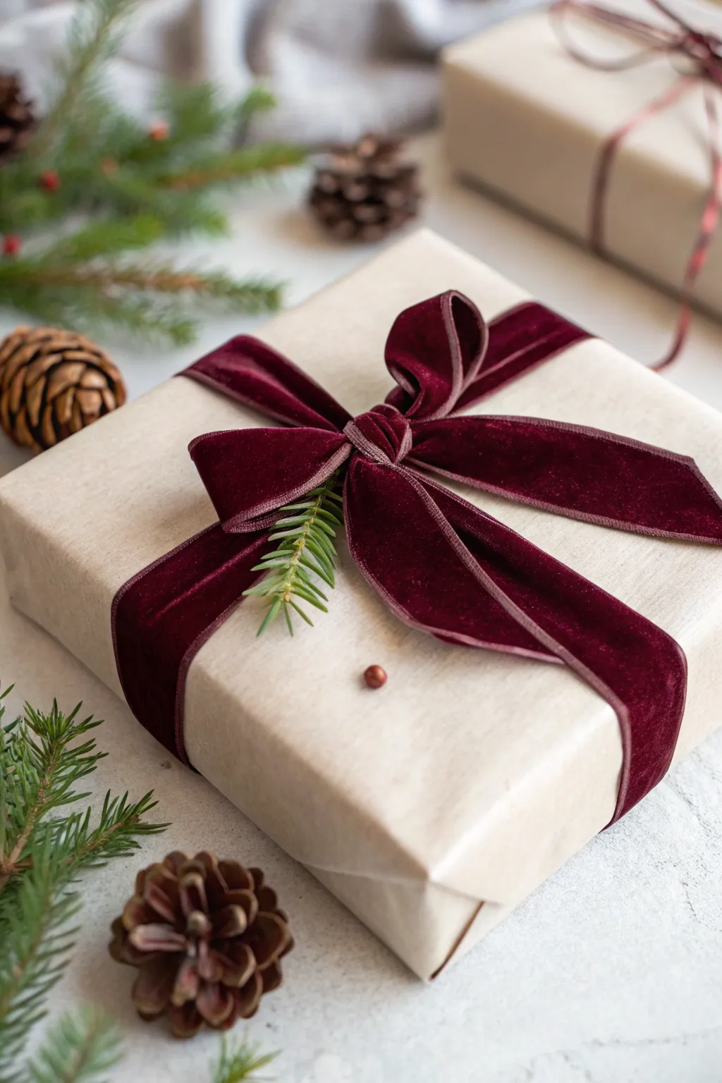 Elevate your gift-giving with luxurious velvet ribbons for a touch of elegance.