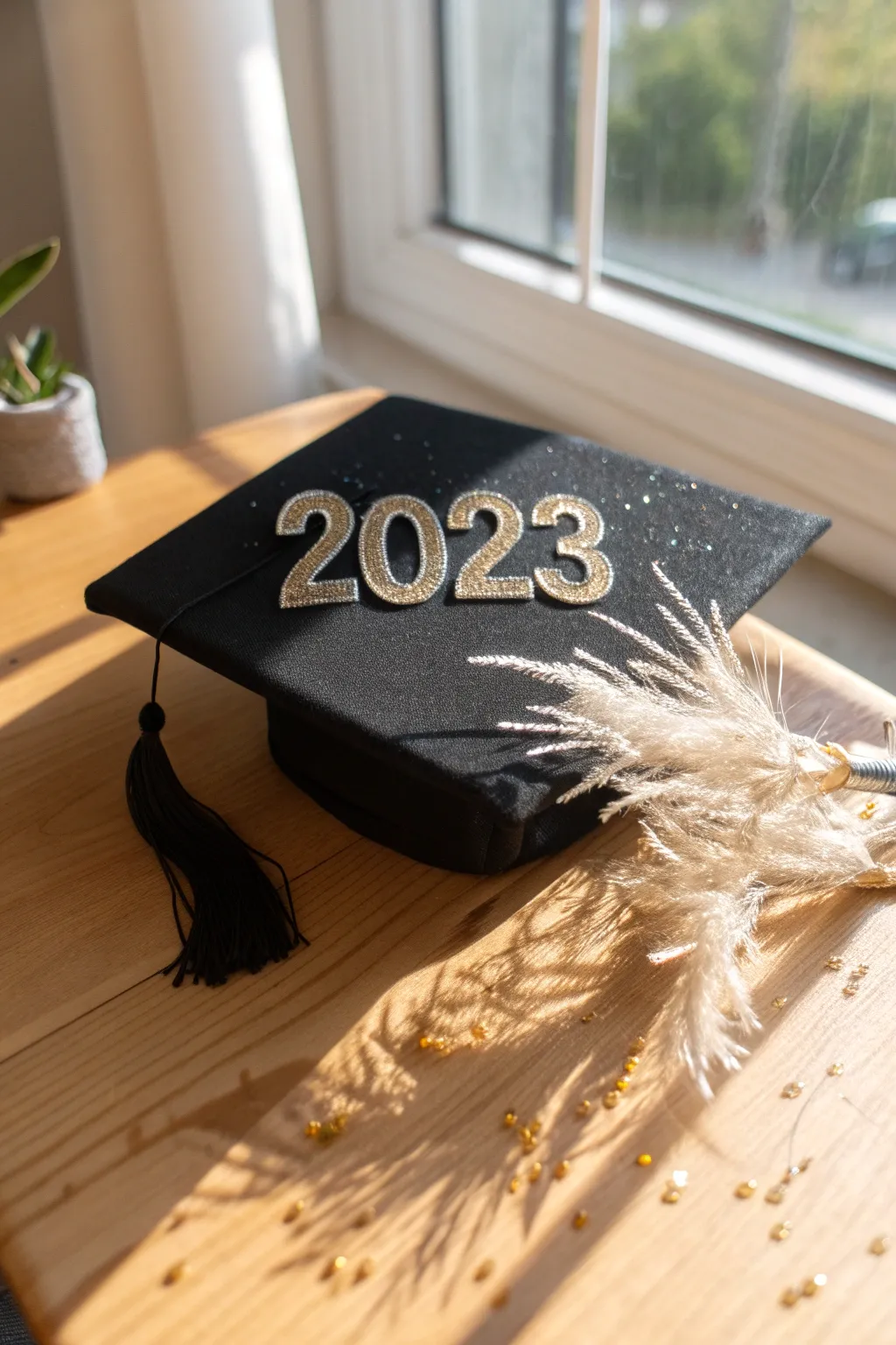 Celebrate your milestone in style with a chic and personalized graduation cap that's both a statement piece and a treasured keepsake. #GraduationGoals