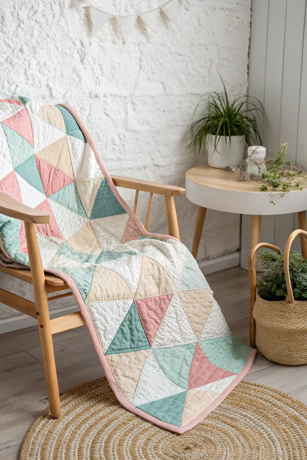 Craft your own geometric wonder with this stunning jelly roll quilt pattern, where modern art meets cozy comfort.