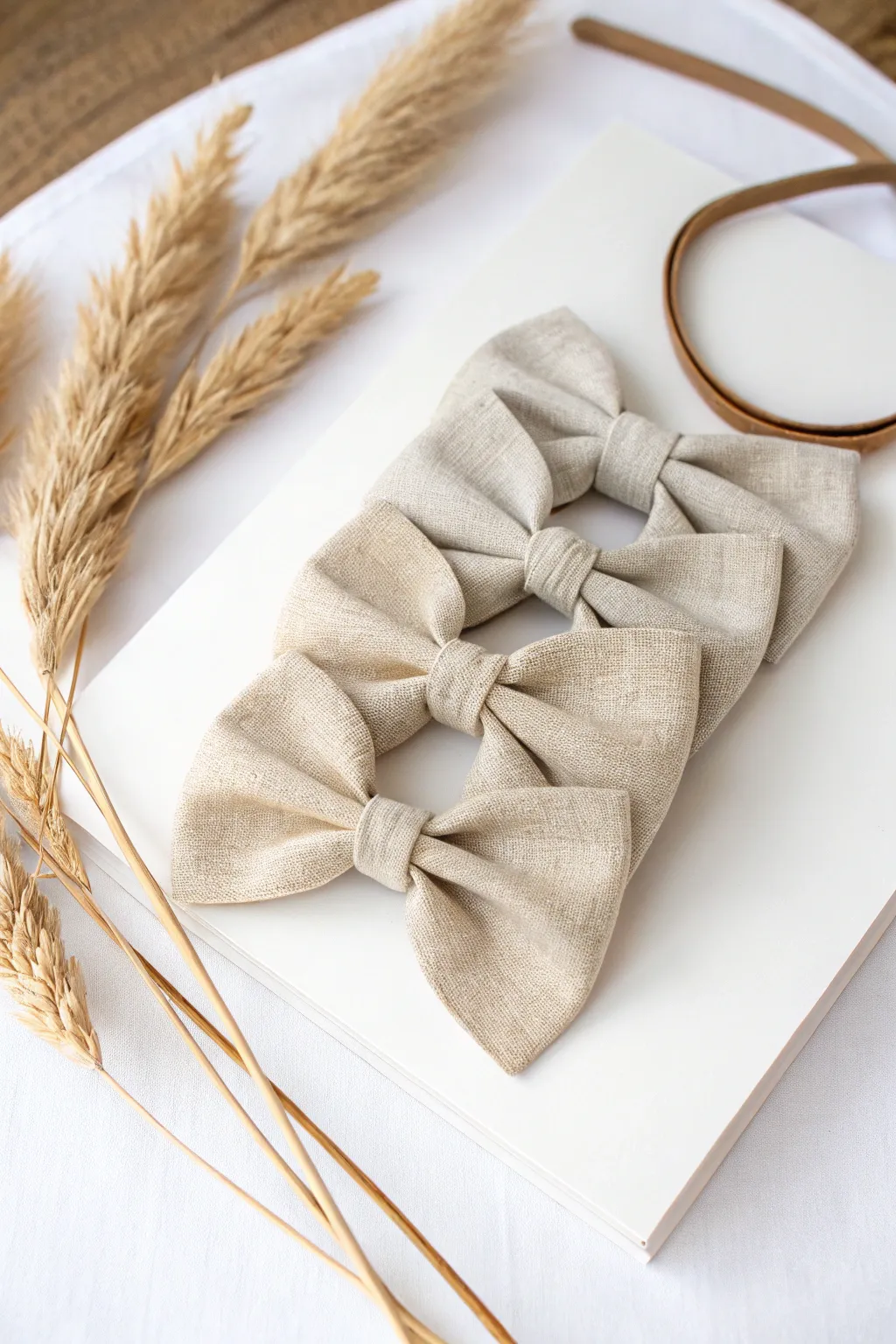 Elevate your holiday decor with a sophisticated layered loop bow that embodies minimalist elegance and natural beauty.