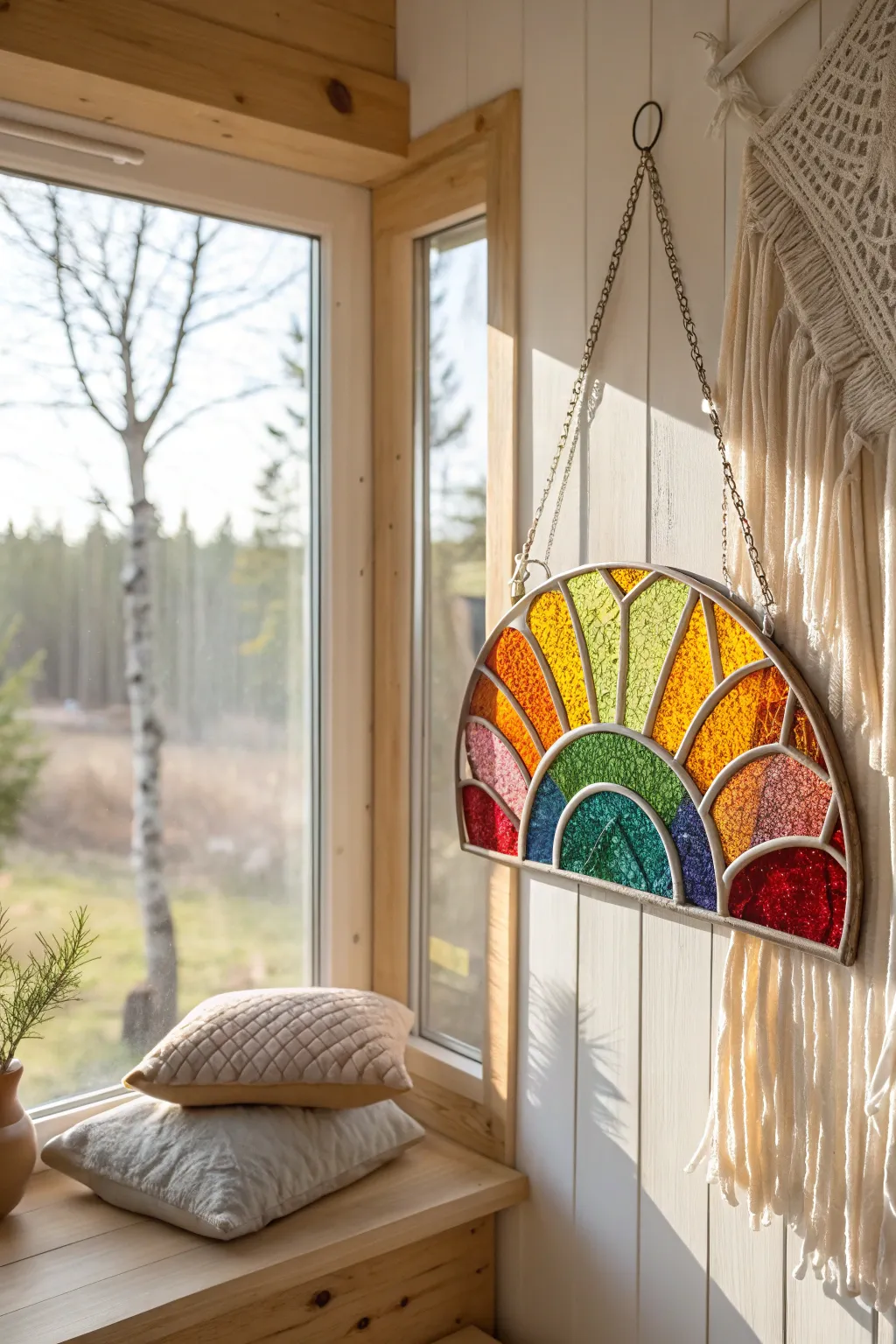 Catch the light and let your creativity shine with a handcrafted stained glass sun-catcher.