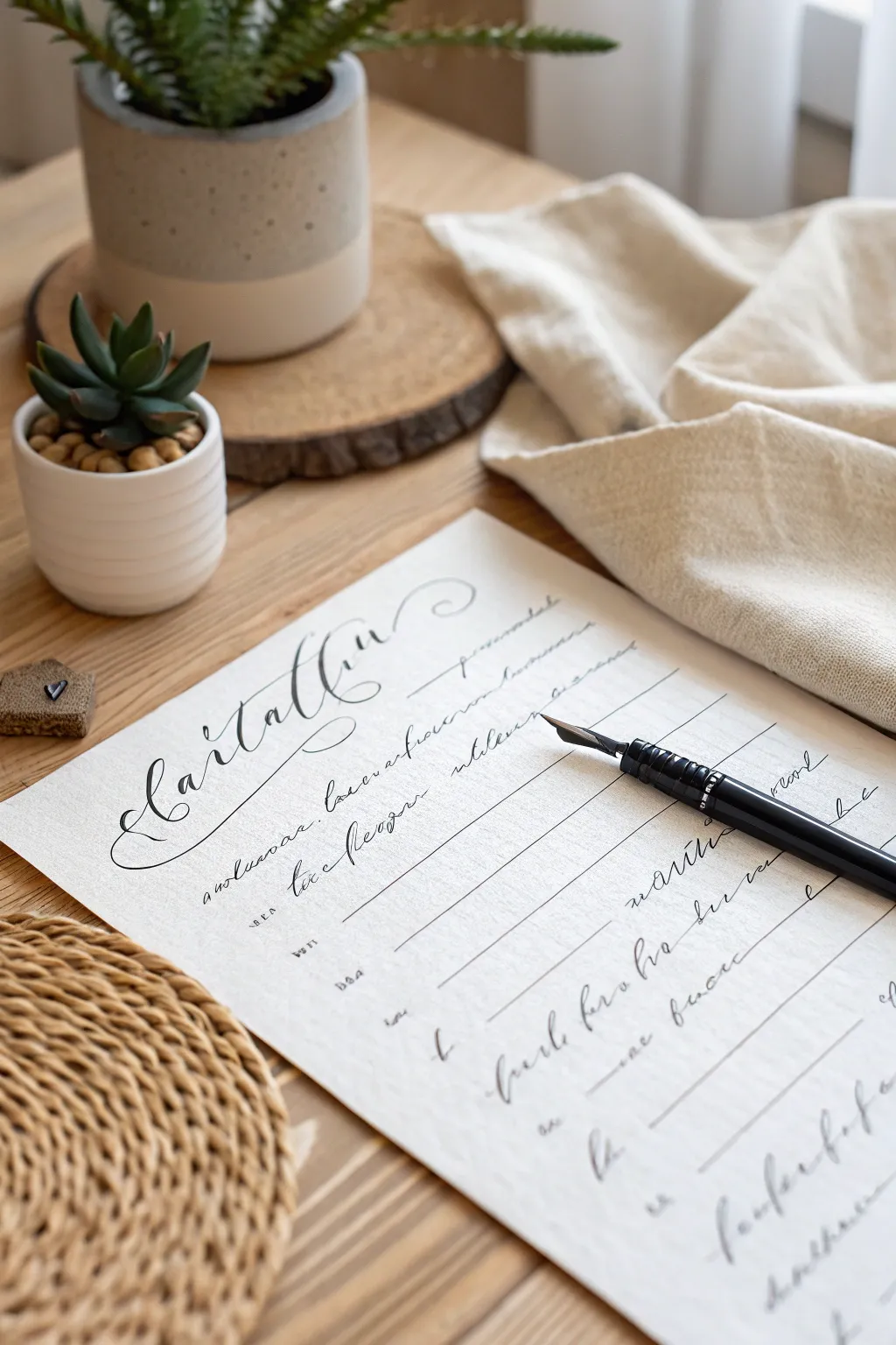 Start your calligraphy journey with simple tools and stunning results. Discover the beauty of faux calligraphy.