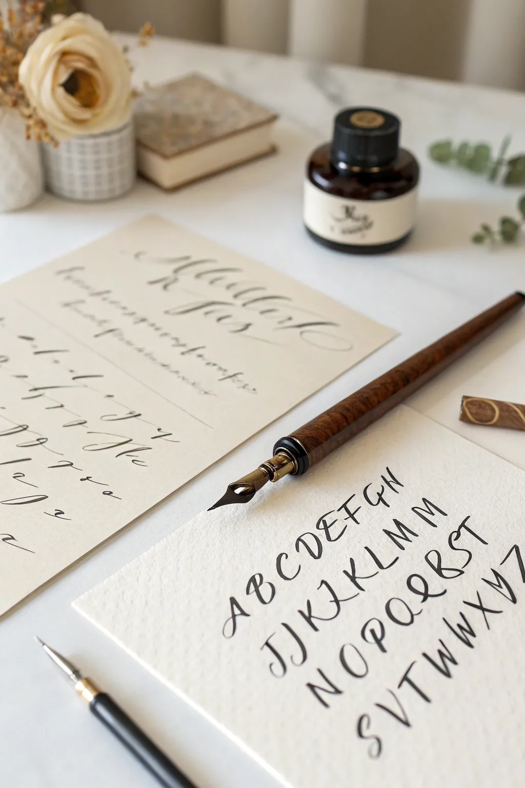 Unleash your creativity with Alphabet Adventures: Explore the art of hand lettering and discover your unique style.