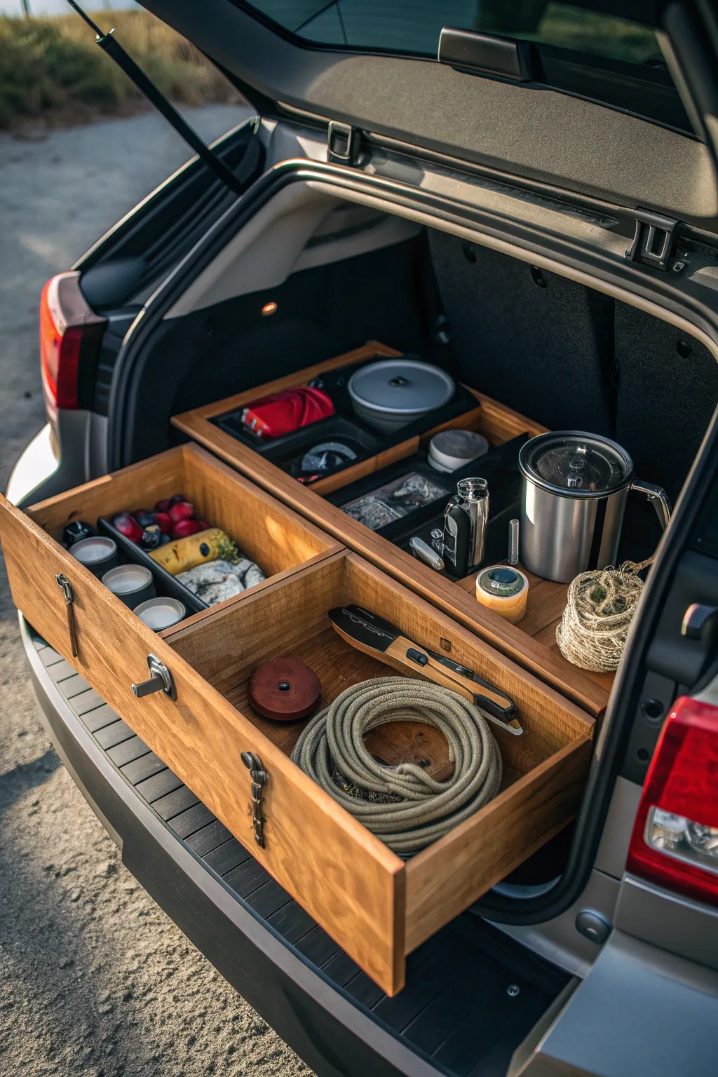Master the art of car camping with this handcrafted storage solution.