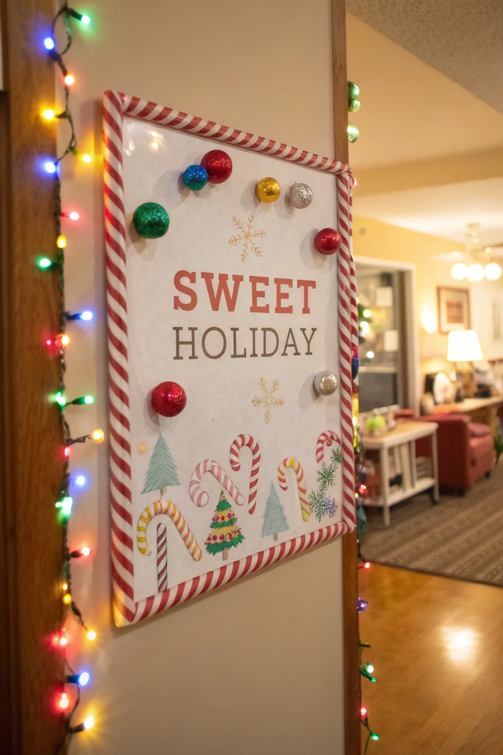 Greet guests with a sweet holiday message.