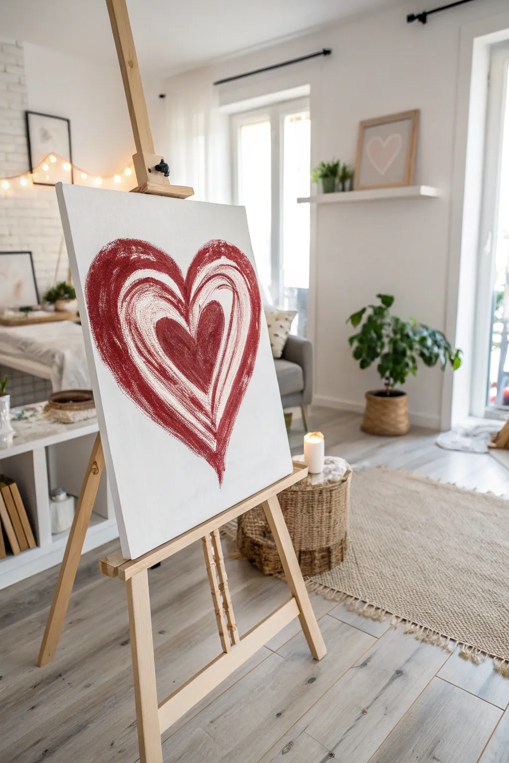 Heartfelt Minimalism: A bold statement of love in the art of simplicity.