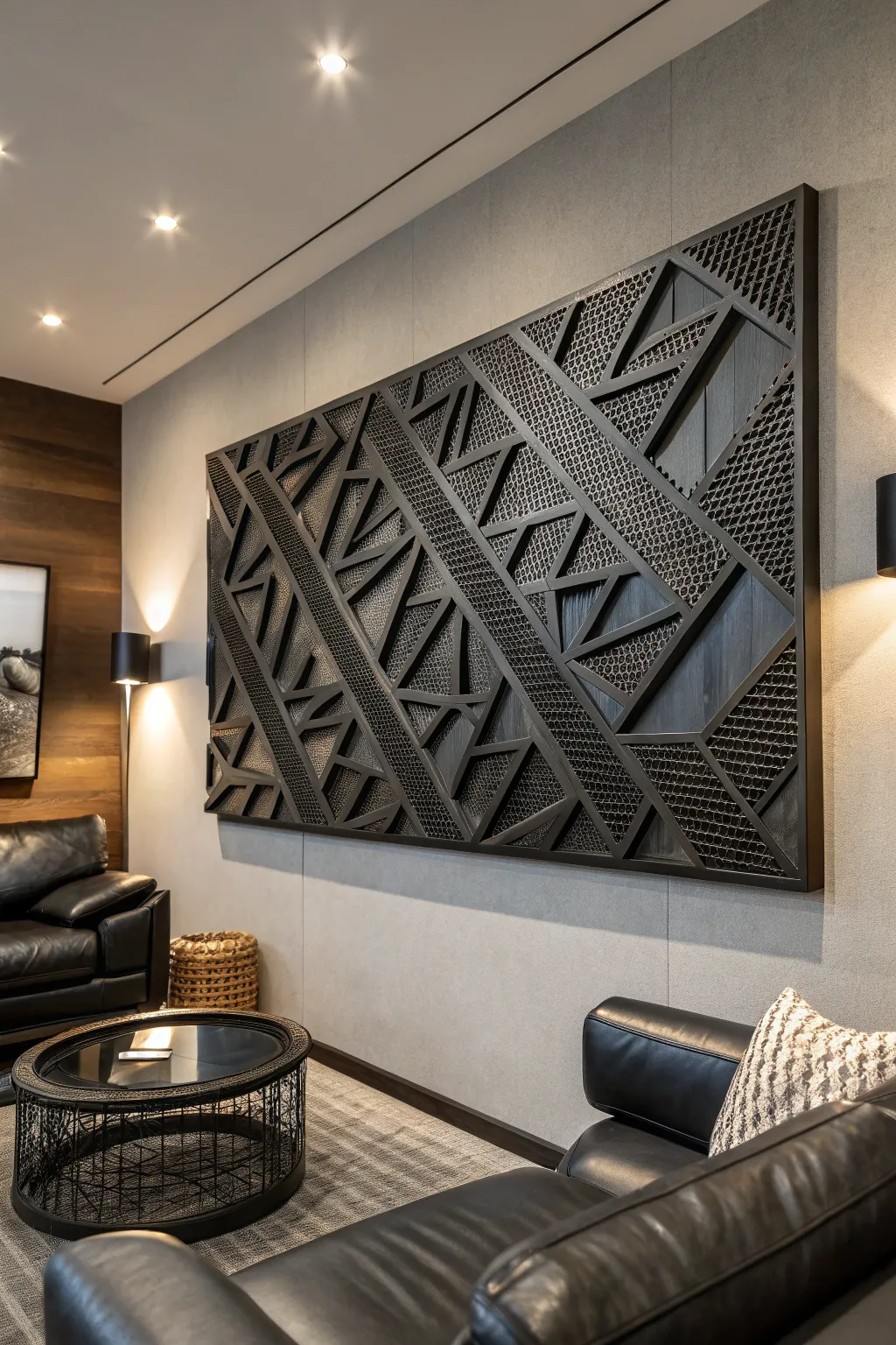 Elevate your space with the bold elegance of carbon fiber wall art.