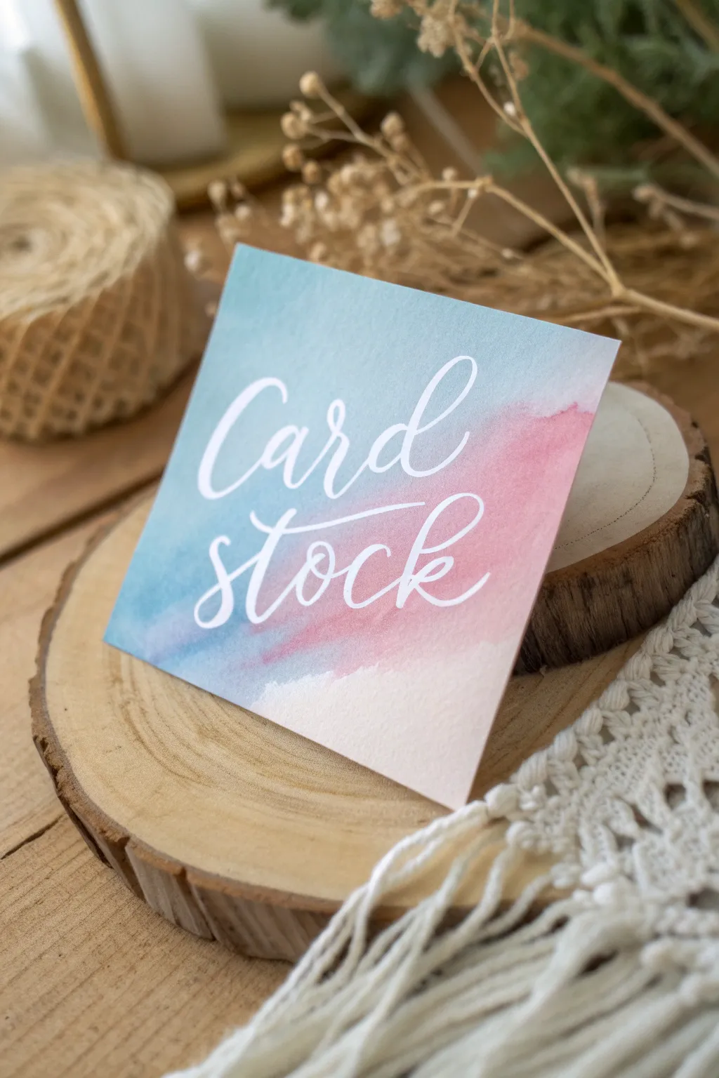 Crafted with love: A minimalist watercolor card for heartfelt moments.