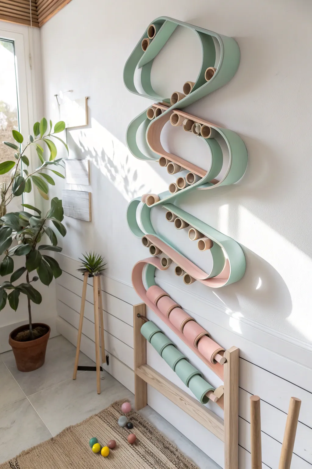 Transform simple cardboard into a captivating marble run, where creativity meets minimalist elegance. #DIYDelight #CardboardCrafts