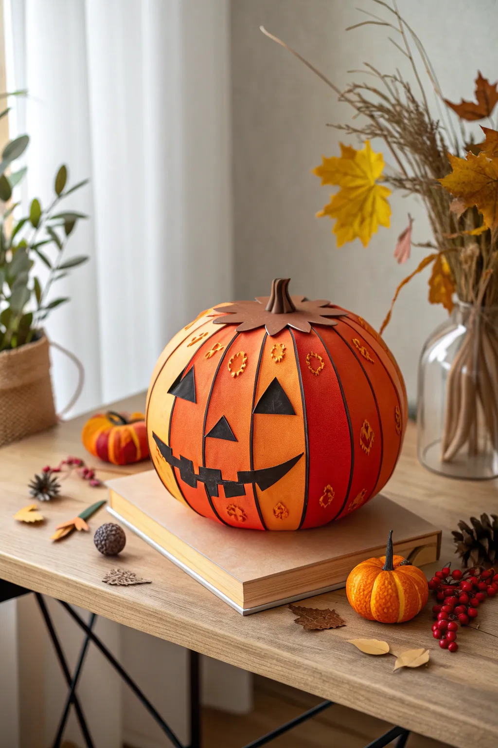 Elevate your Halloween décor with minimalist cardboard pumpkins—simple, sustainable, and stylish!